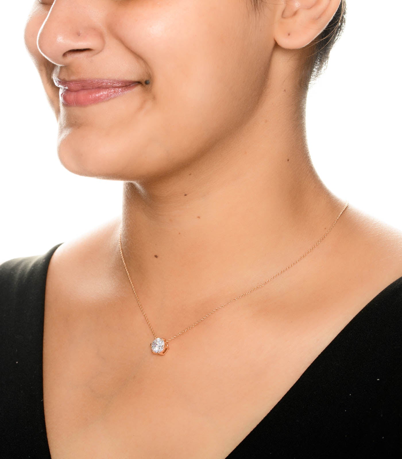 Classic Single Stud Necklace (Brass)