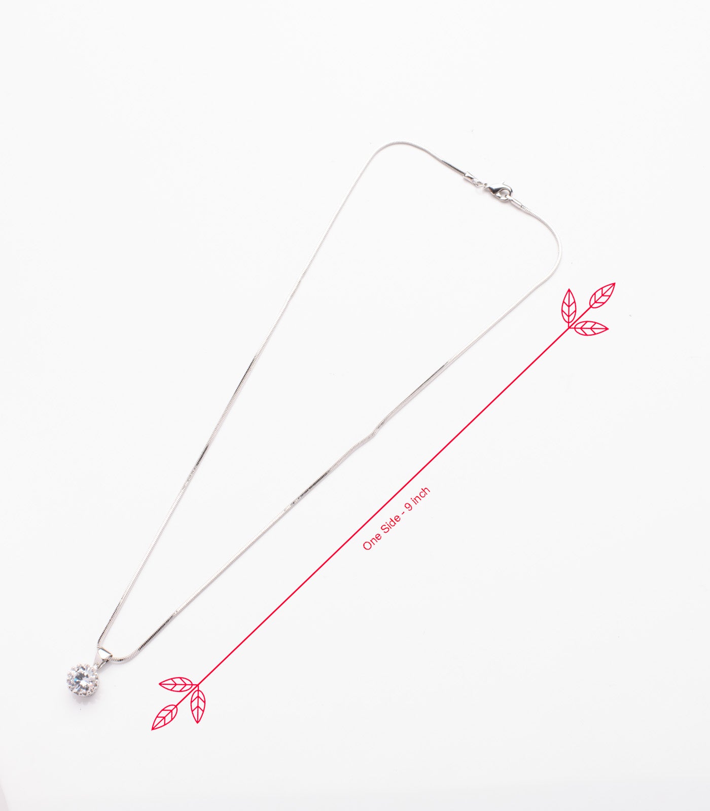 Round Stud Silver Polish Necklace (Brass)