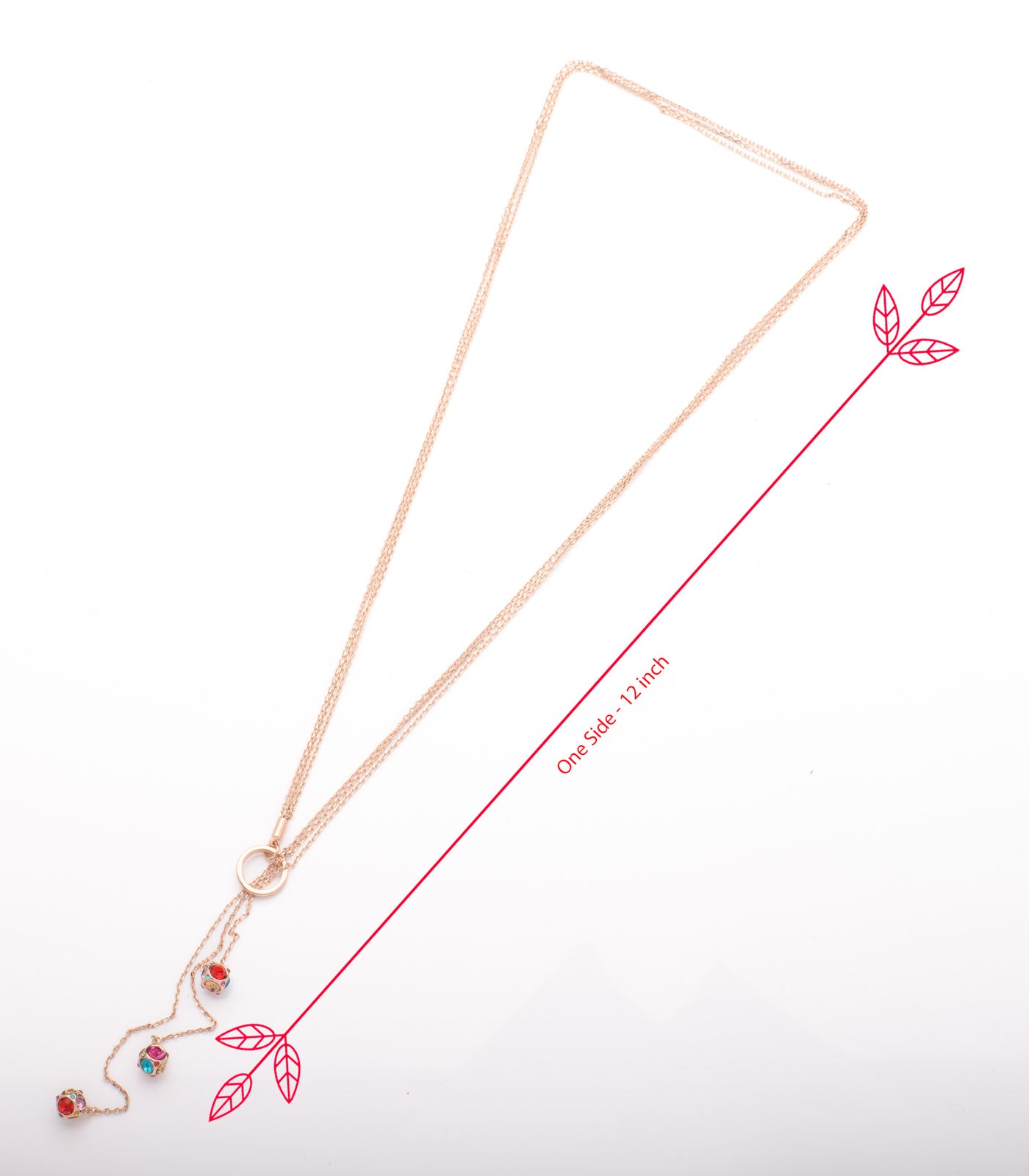 Multicolor Dancing Balls Necklace (Brass)