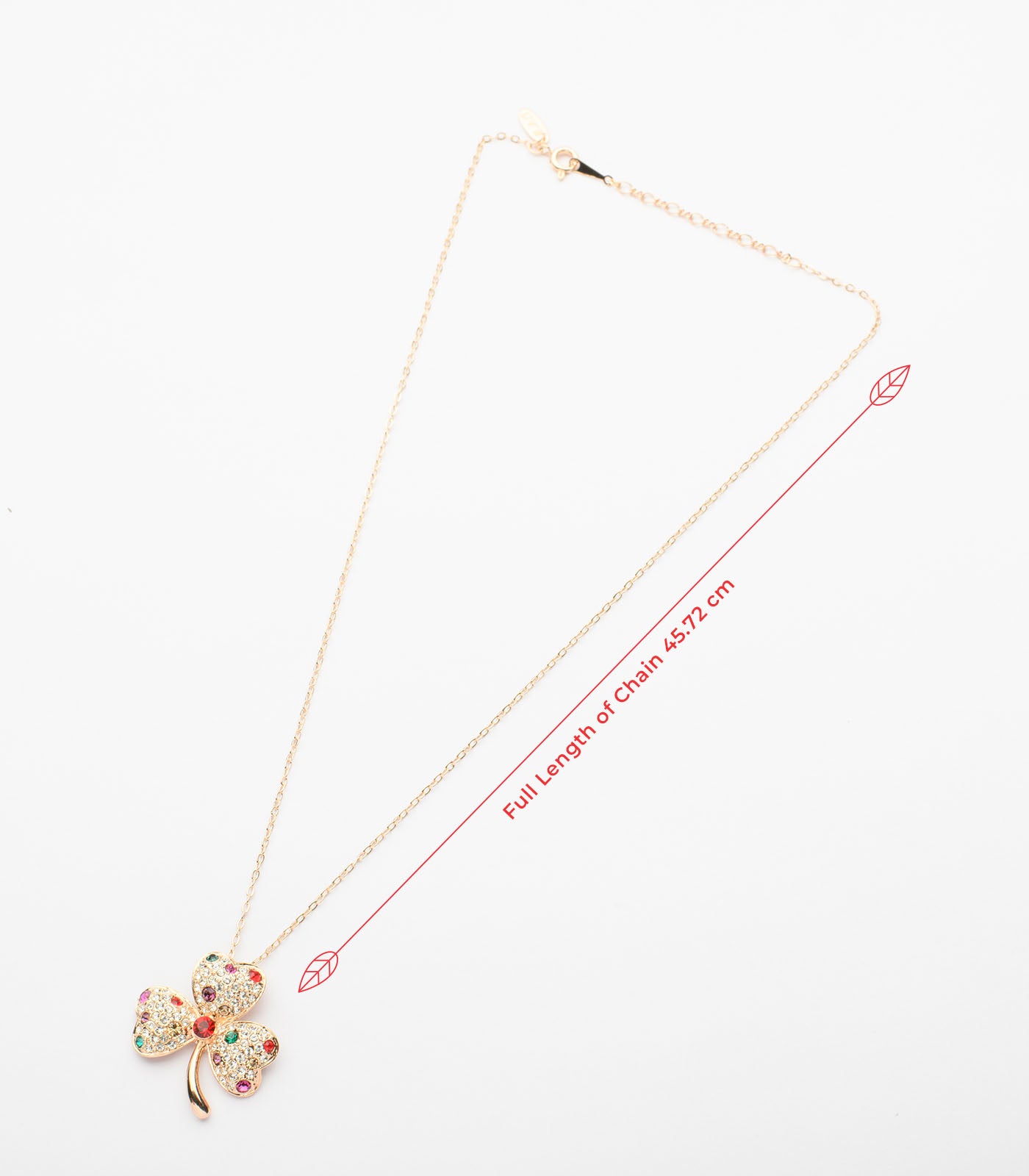 Bold Brass Leaf Of Vibrant Stones Necklace (Brass)