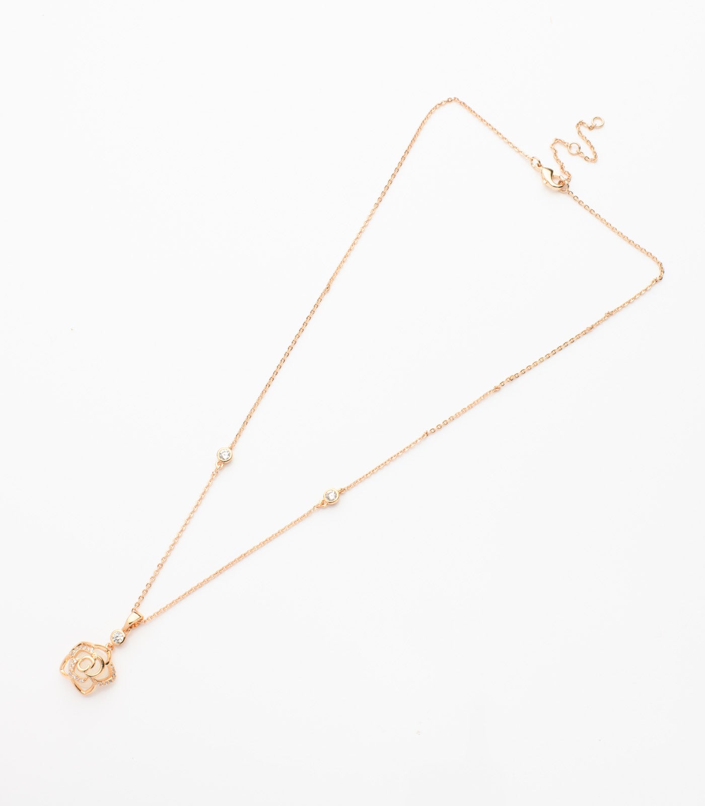 Hanging Bloom Necklace (Brass)