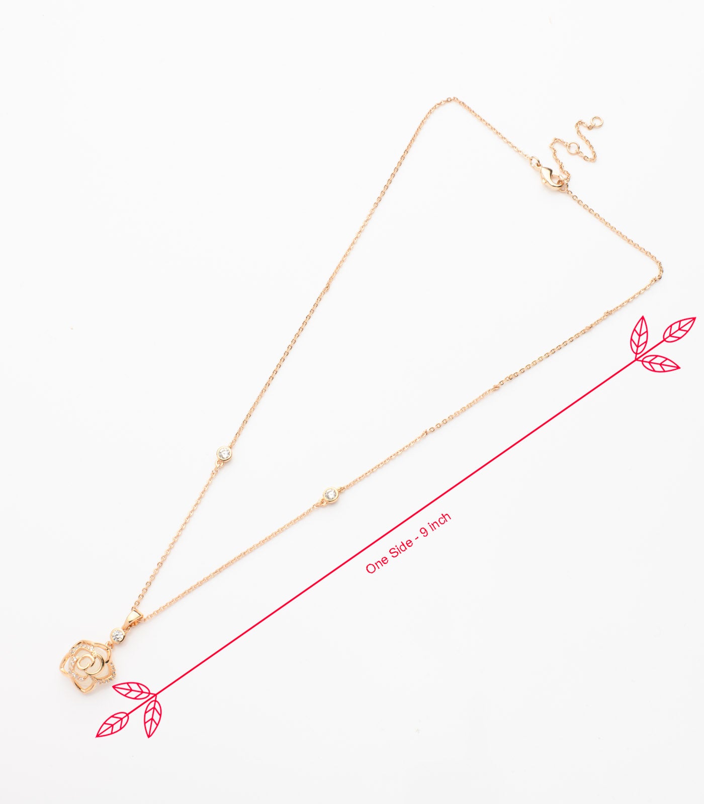Hanging Bloom Necklace (Brass)