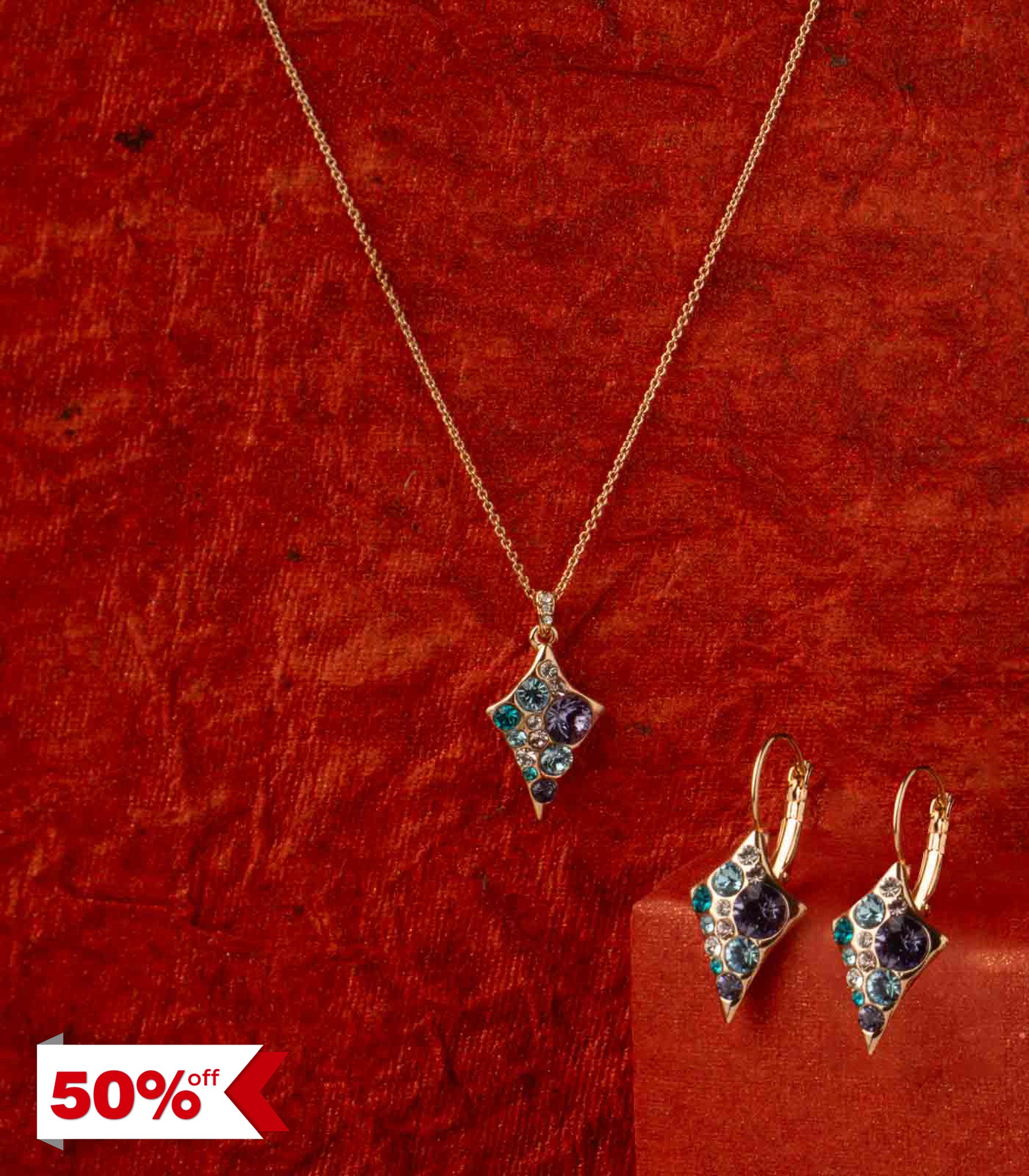 Diamond Shape Multicolour Set (Brass)