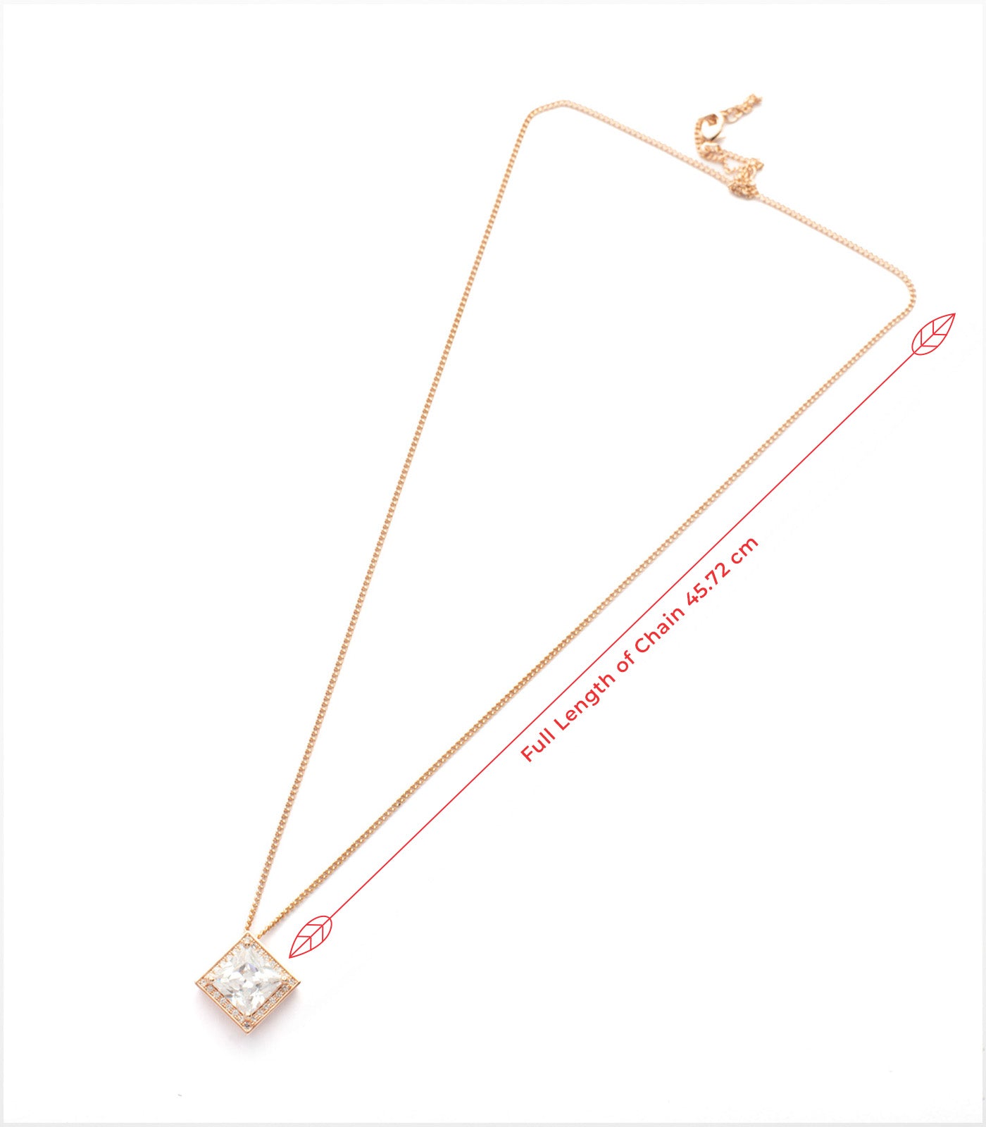 Sterling Diamond Shaped Necklace Set (Brass)