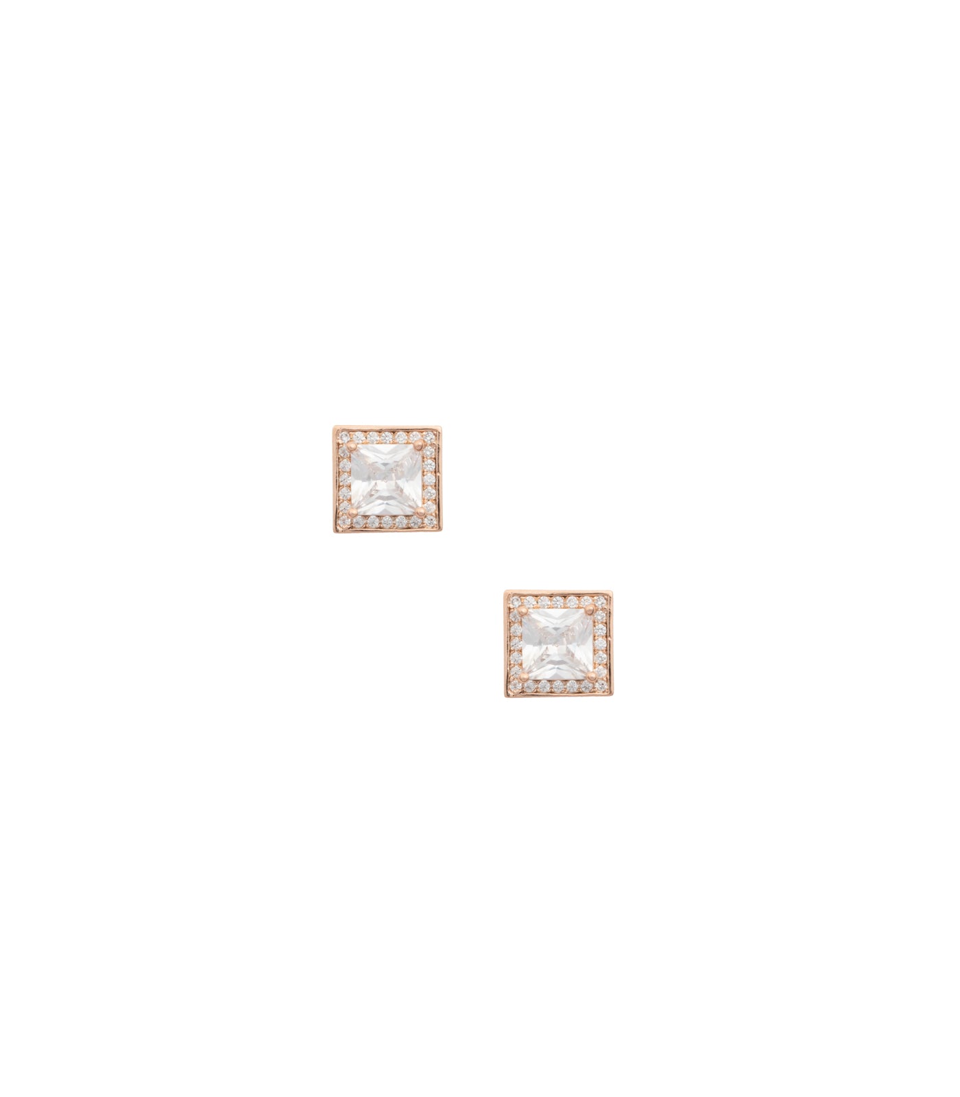Sterling Diamond Shaped Necklace Set (Brass)