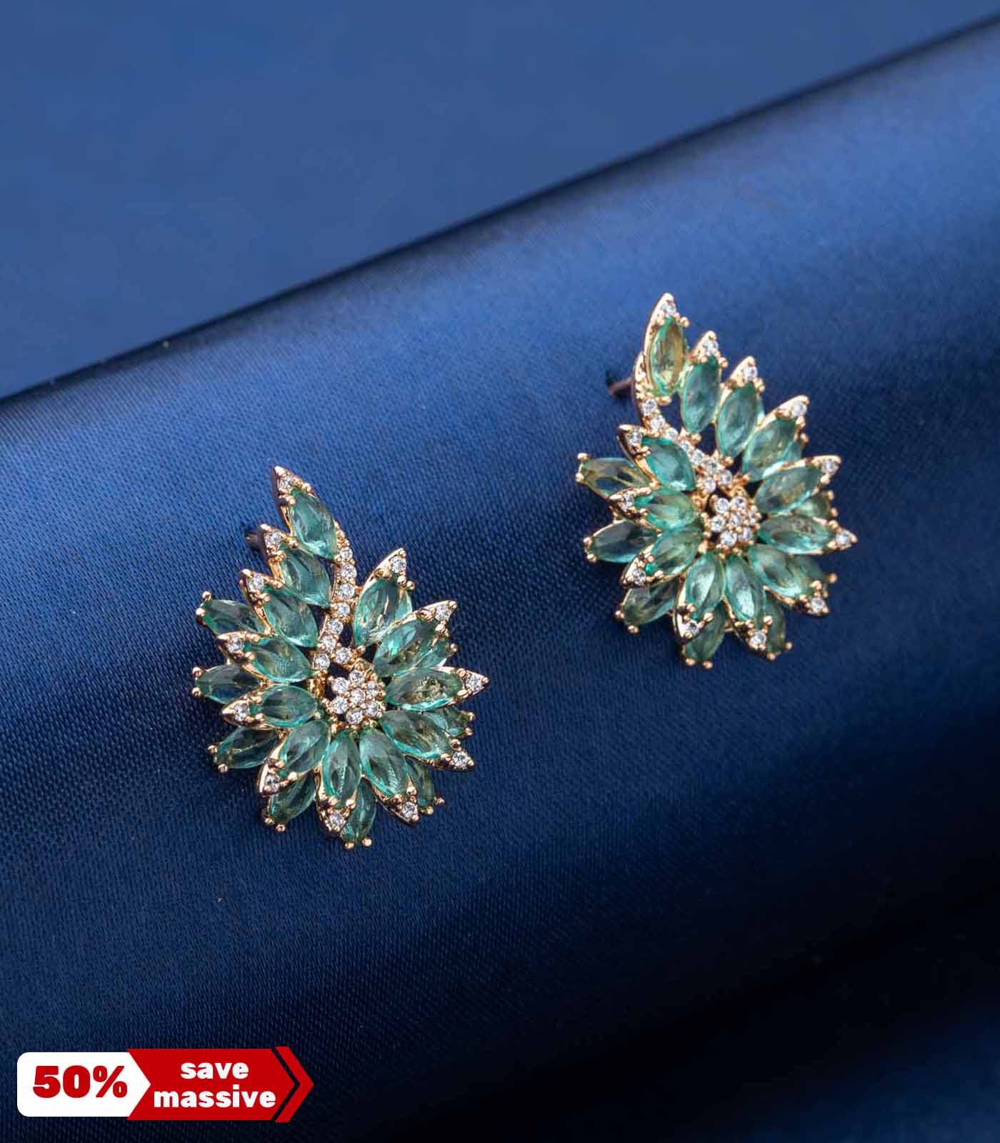 Eye Catching Statement Makers - Green Earrings (Brass)