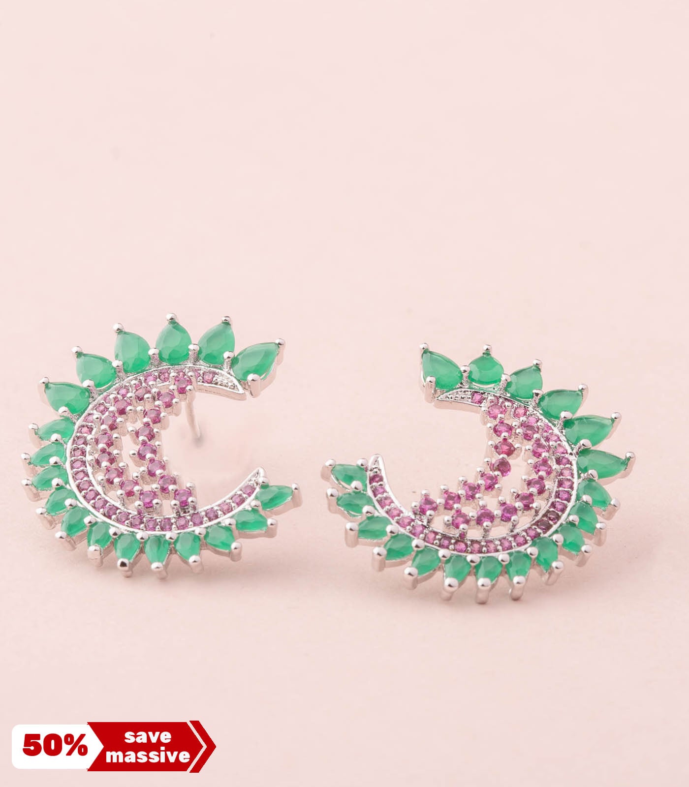 Classy Multicolour Studs (Brass)