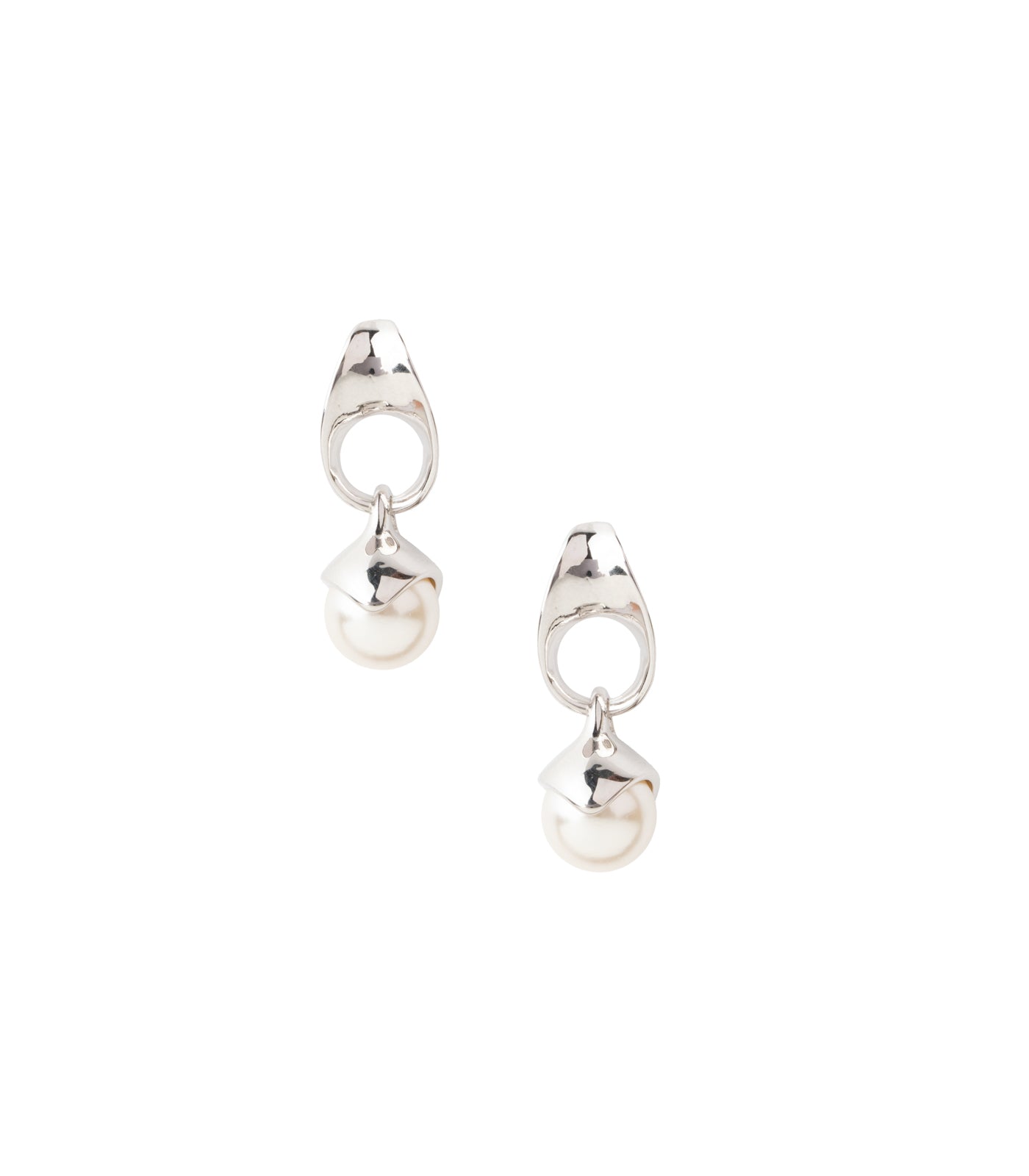 Fancy Pearl Earrings (Brass)