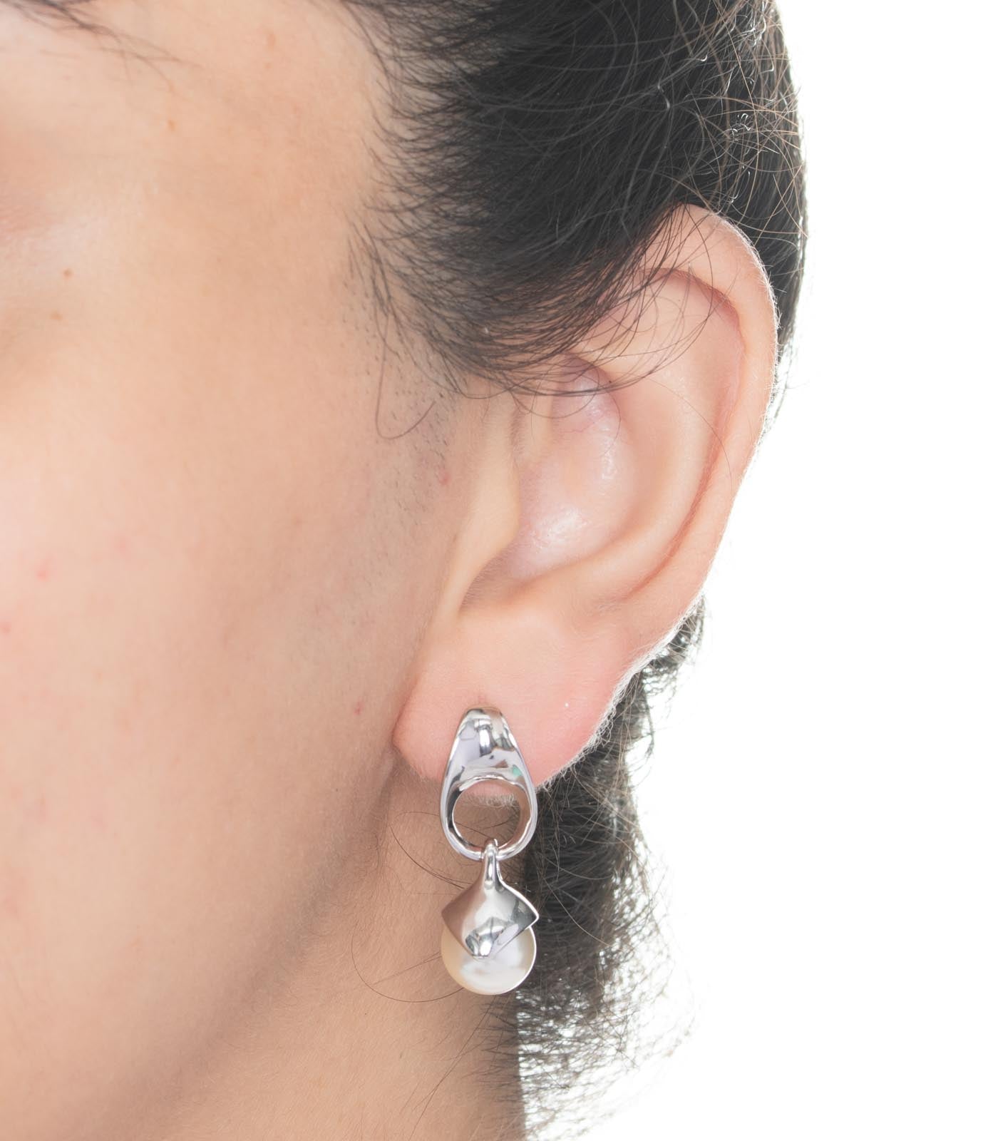 Fancy Pearl Earrings (Brass)