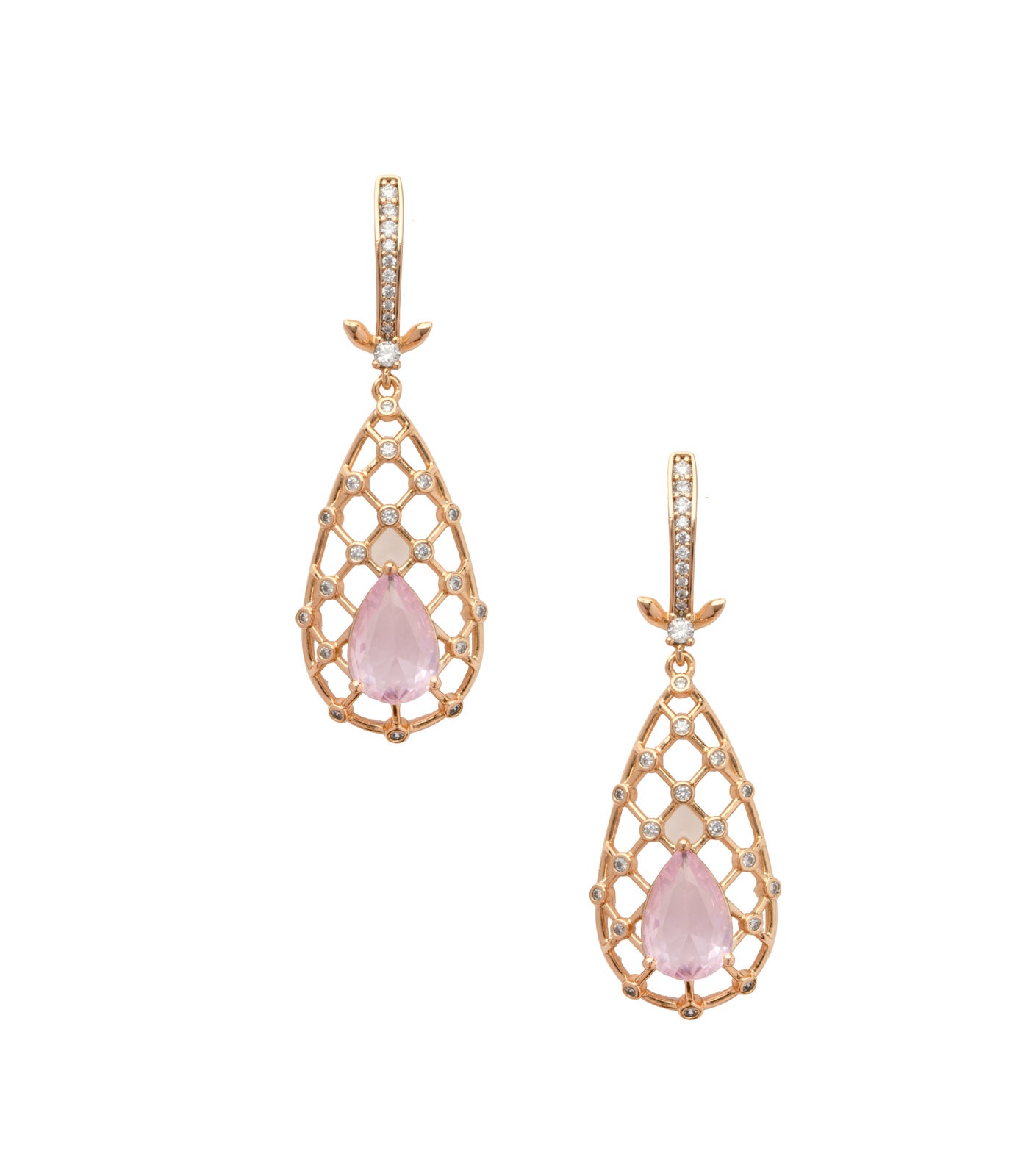 Maze With Pink Stone Tops (Brass)