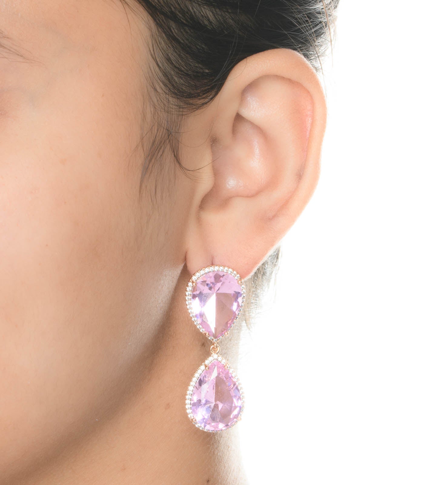 Pink Party Earrings (Brass)