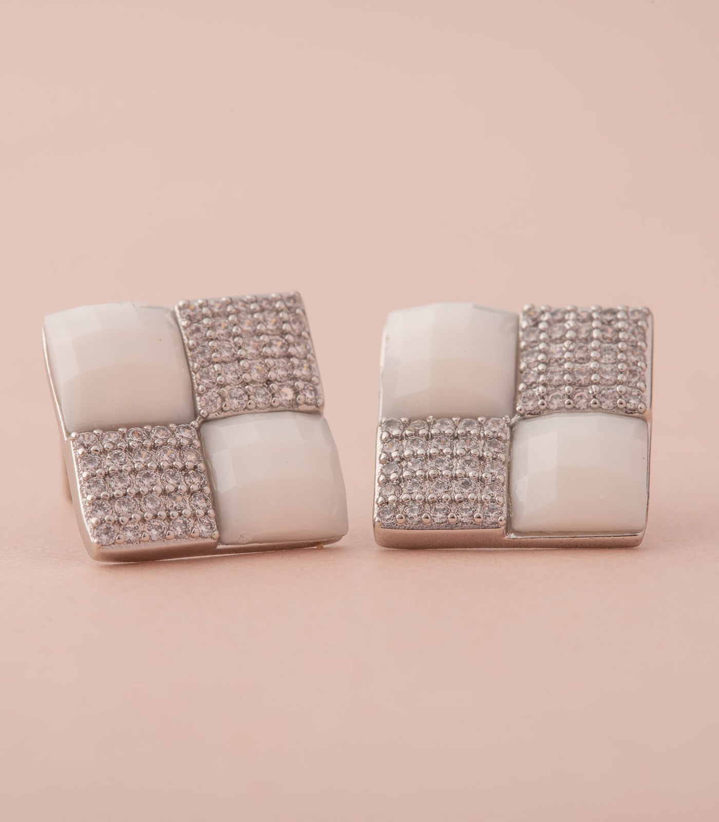 Geometric Elegance Earrings (Brass)