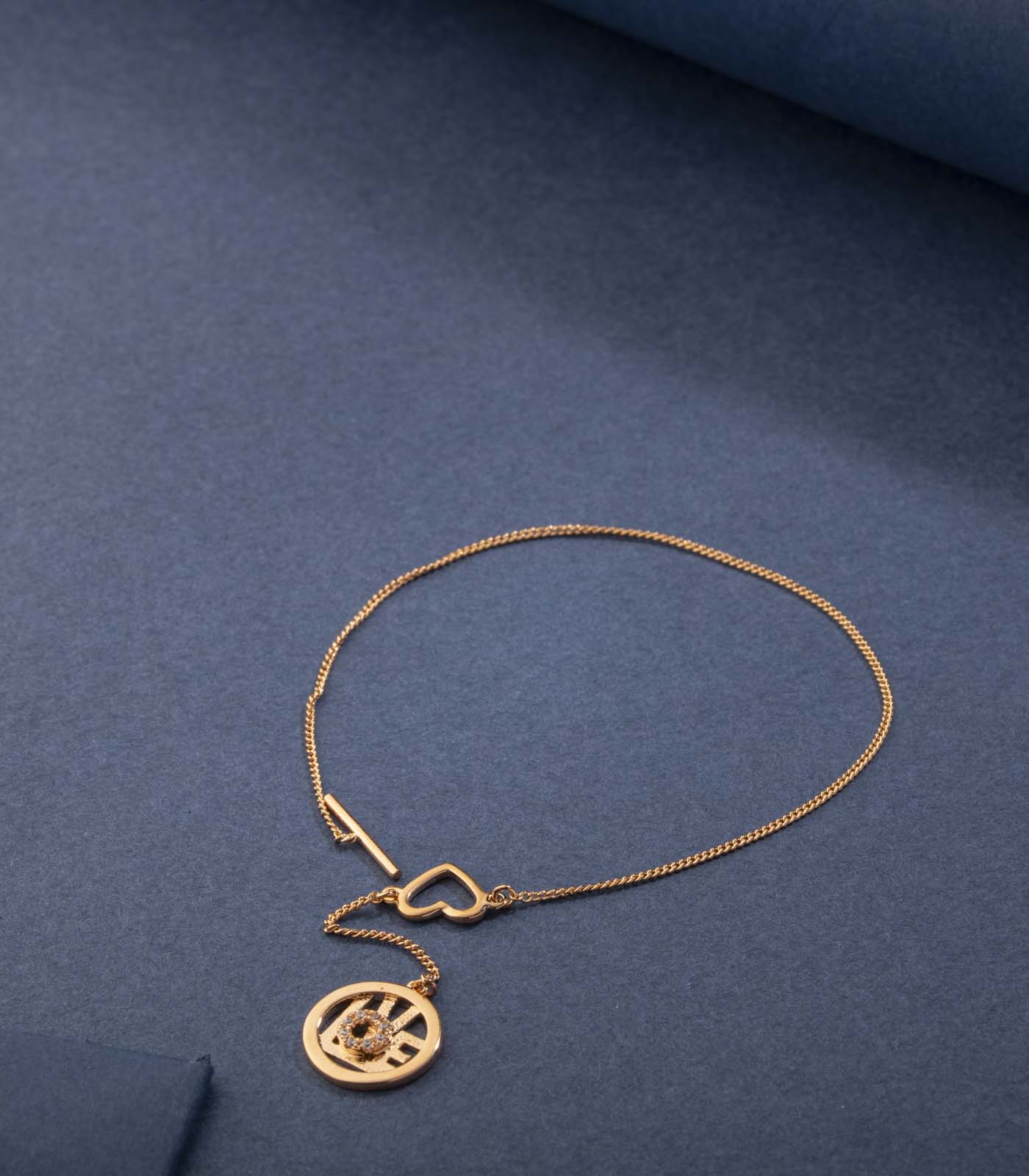 Charming Love Encircled Bracelet (Brass)