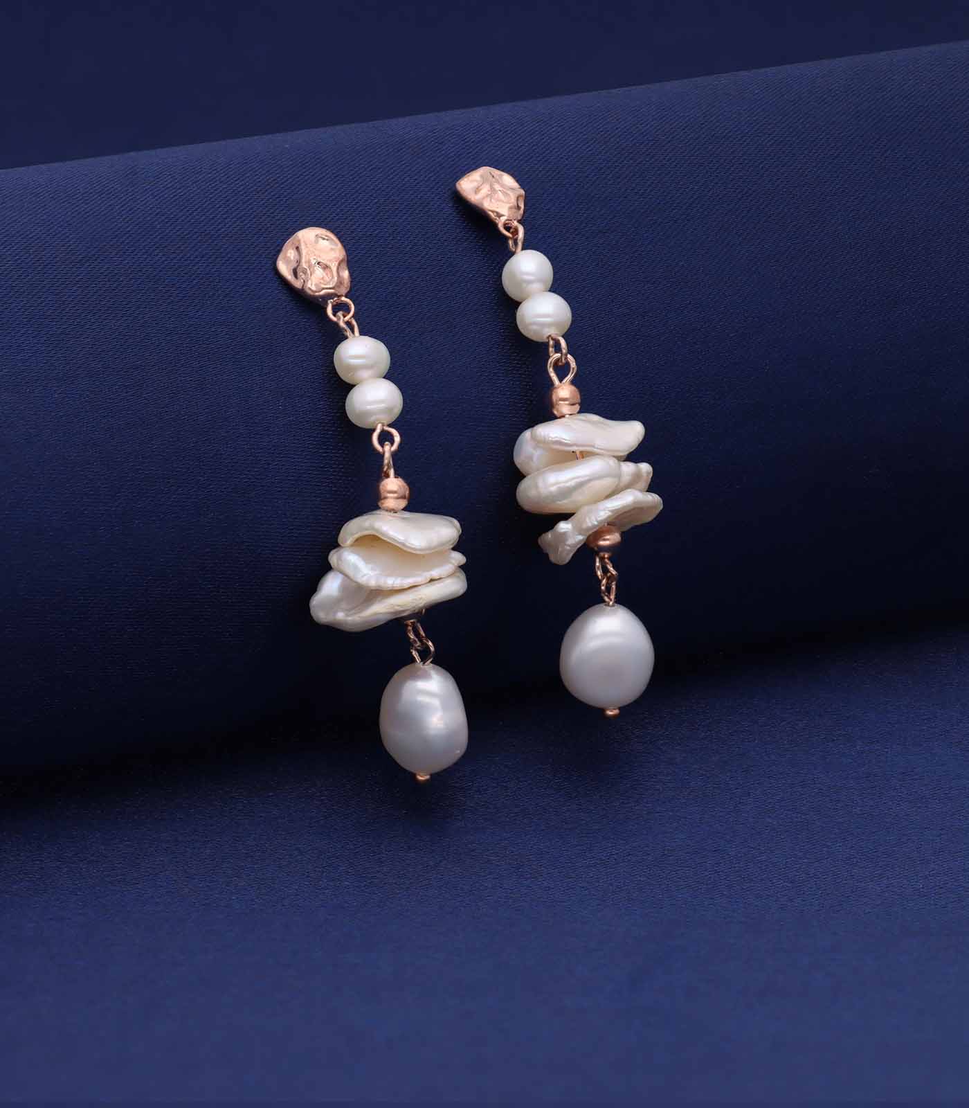 Classic layered earrings(Silver)