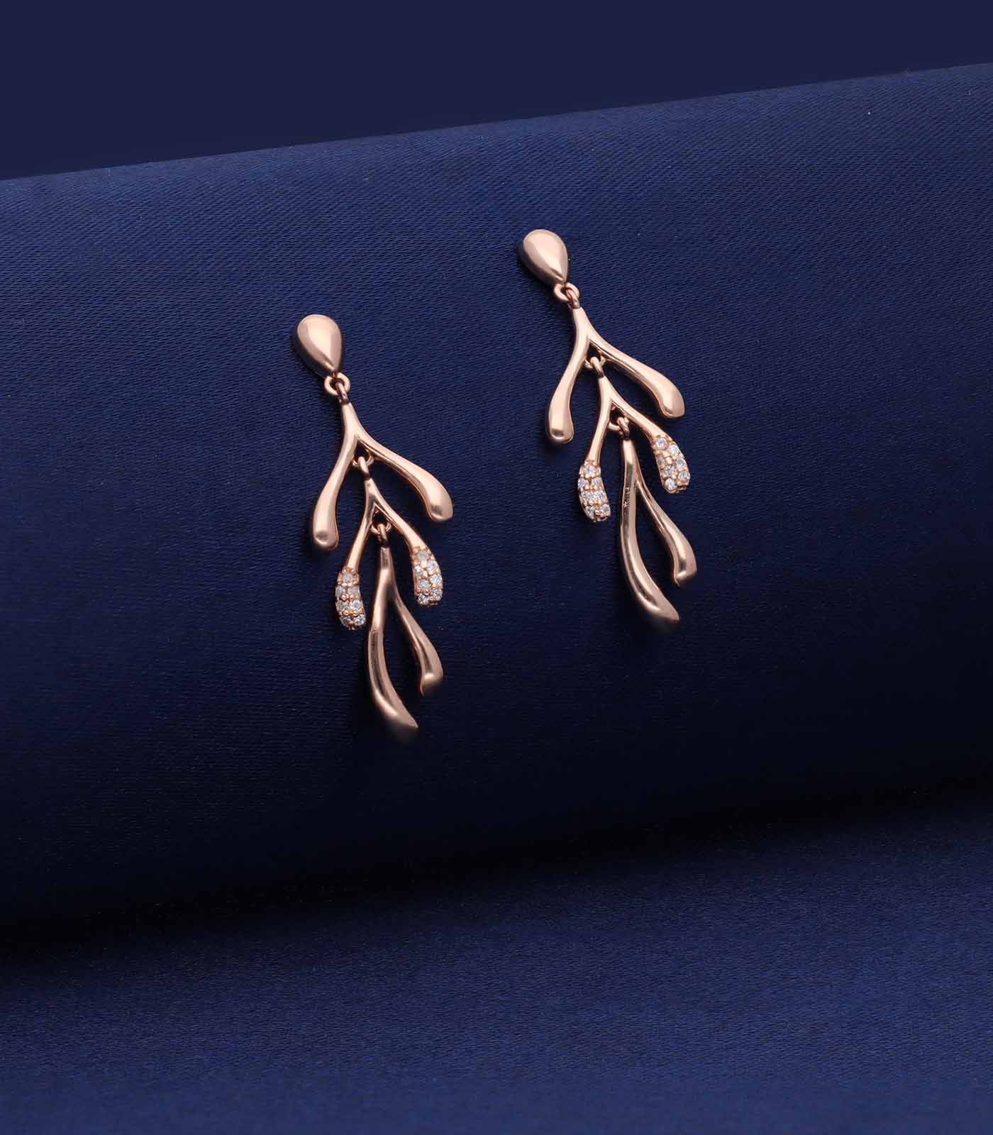 Classic leafy earrings(Silver)