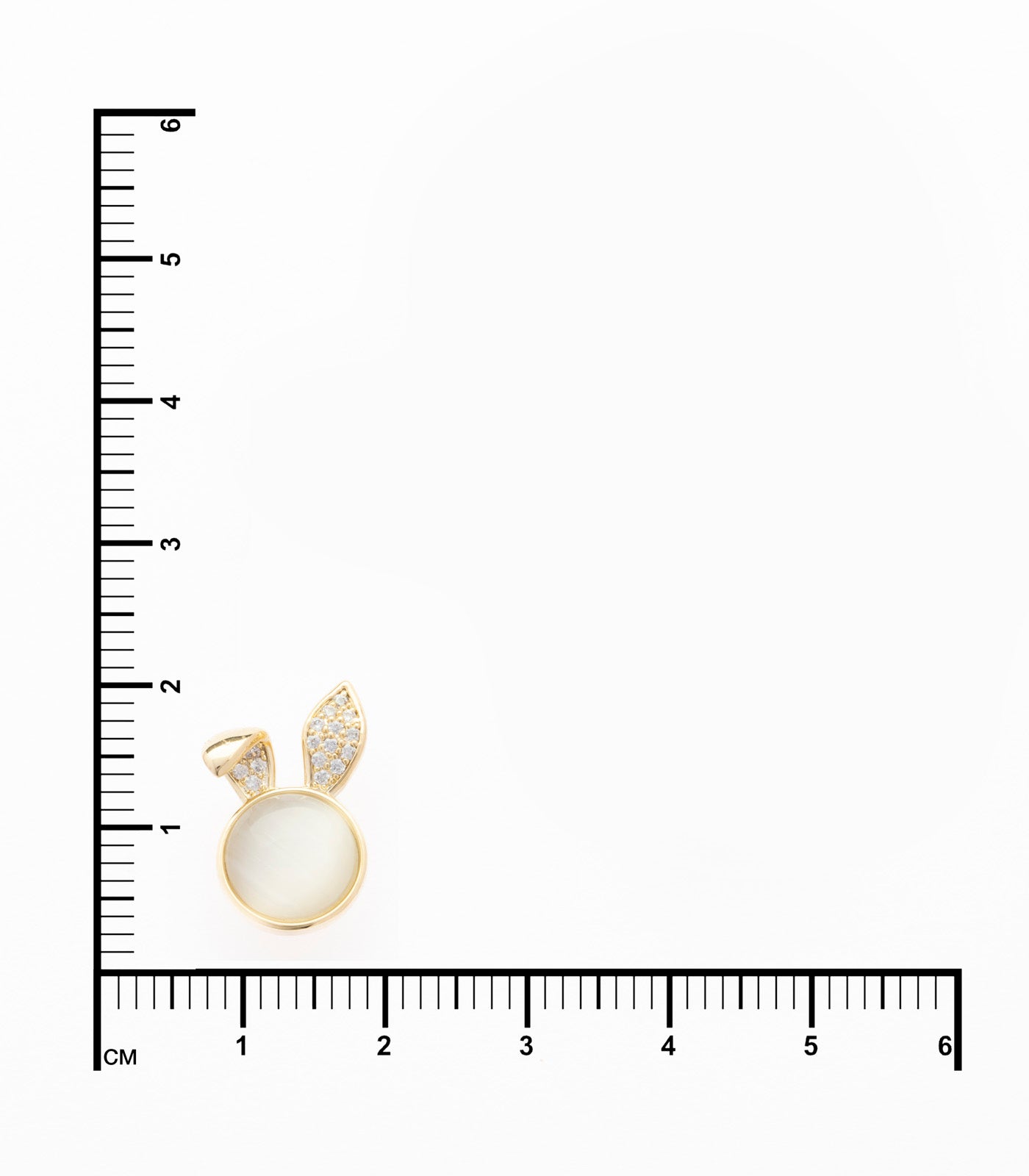 Crystal Bunny Studs (Brass)
