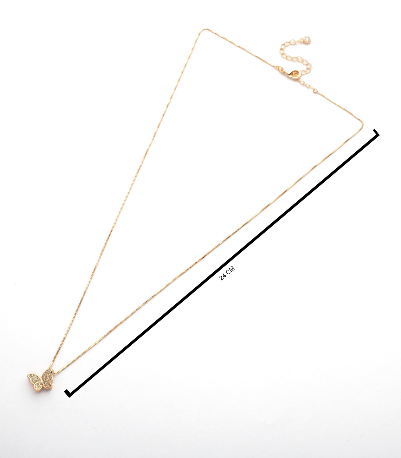Crystal Butterfly Pendant (Brass)