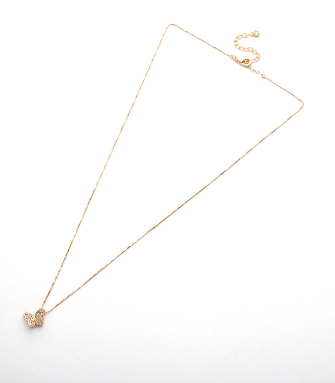 Crystal Butterfly Pendant (Brass)