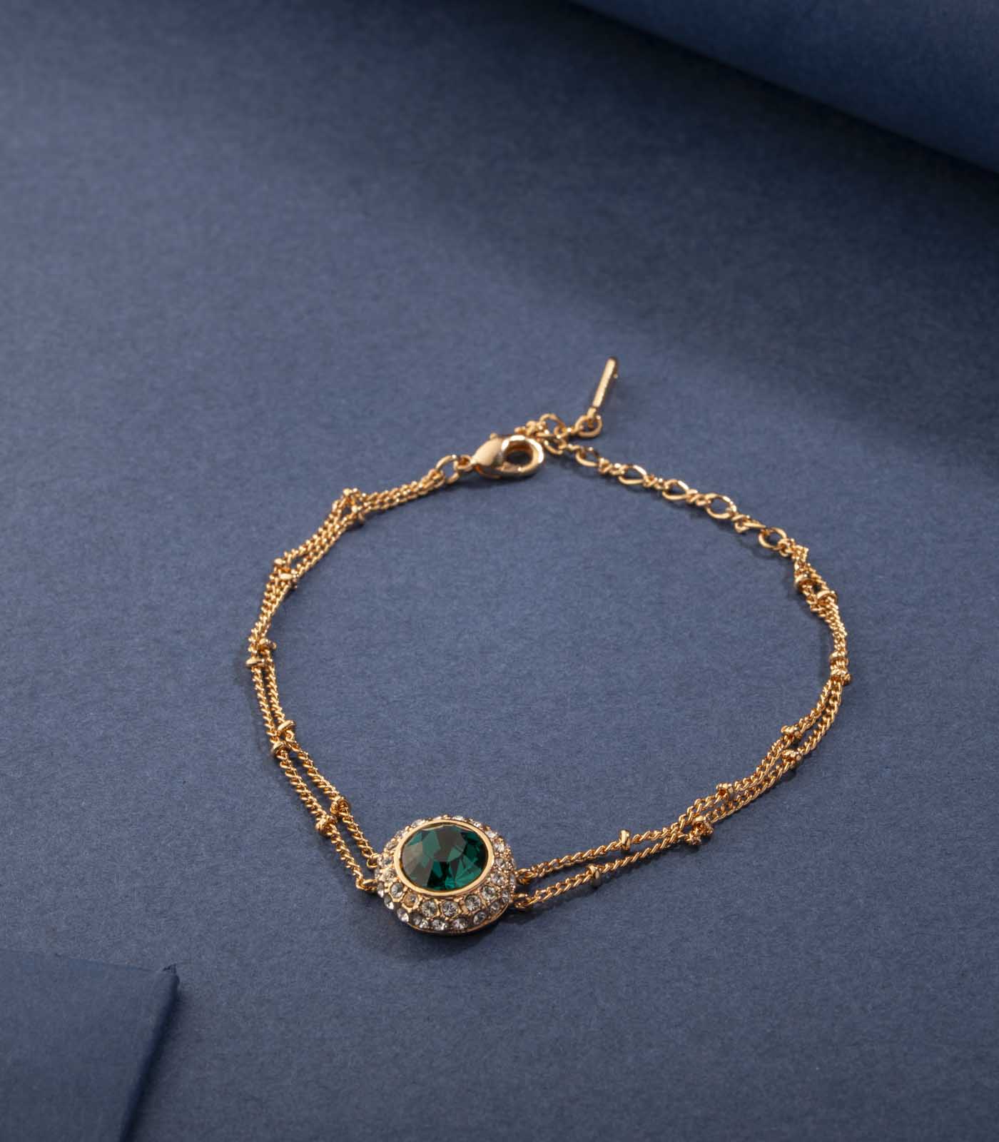 Crystal Magic Green Bracelet (Brass)