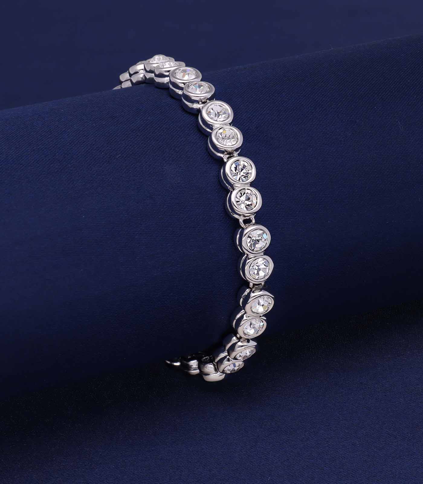 Crystal Wave Bracelet (Brass)