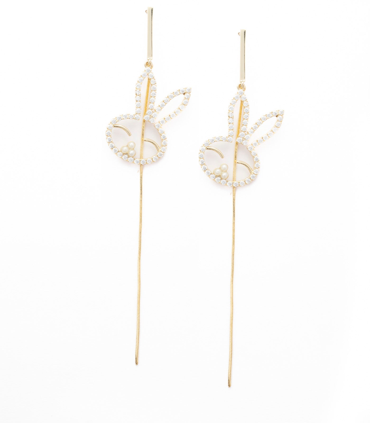 Cutesy Bunny Earrings (Brass)