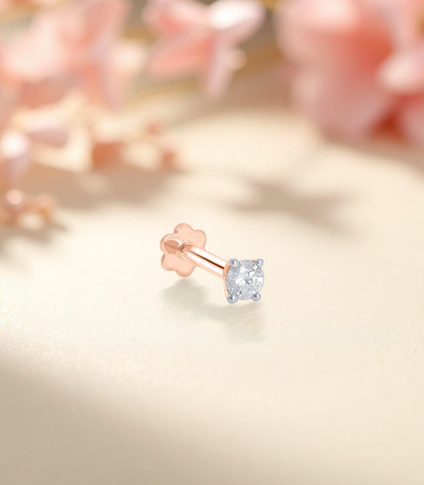 Diamond Single Orb Nosepin (Screw)