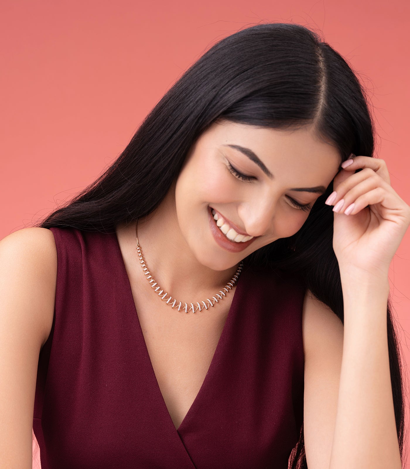 Diamond Contemporary Necklace set