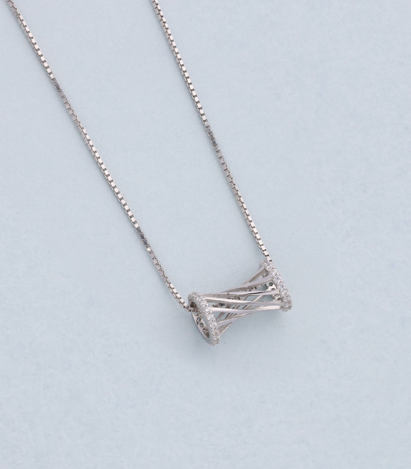 Drum roll necklace(Silver)
