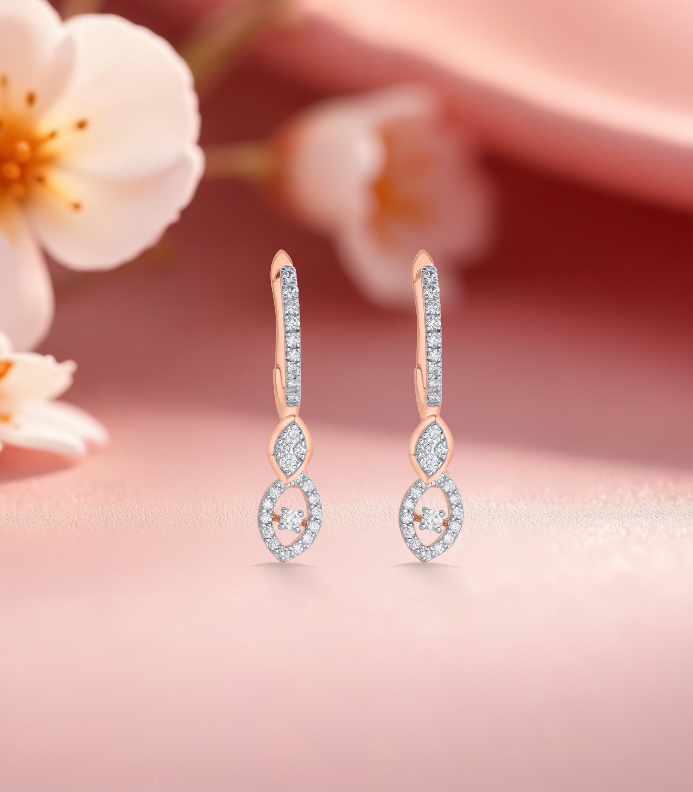 Diamond Dual Dangling Drops Tops