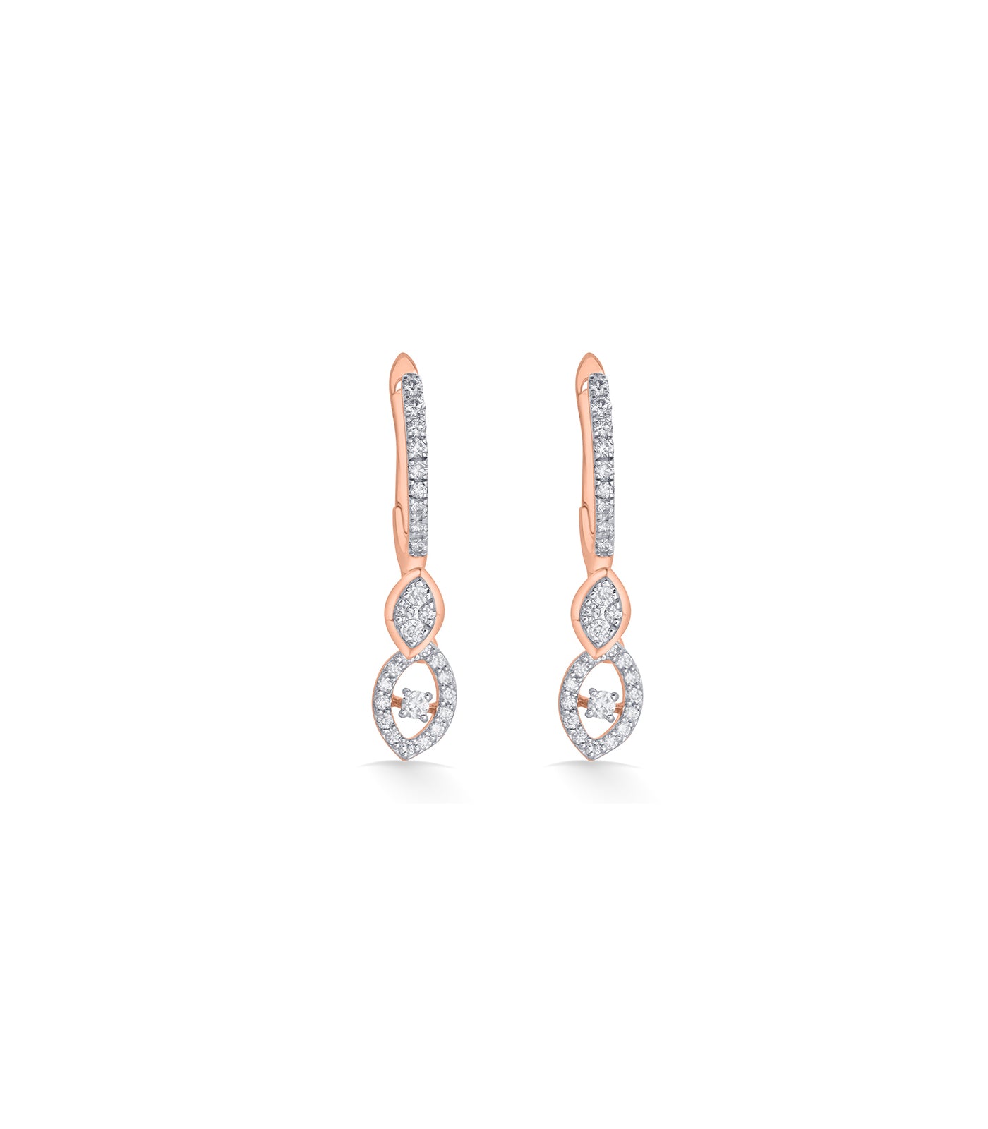 Diamond Dual Dangling Drops Tops