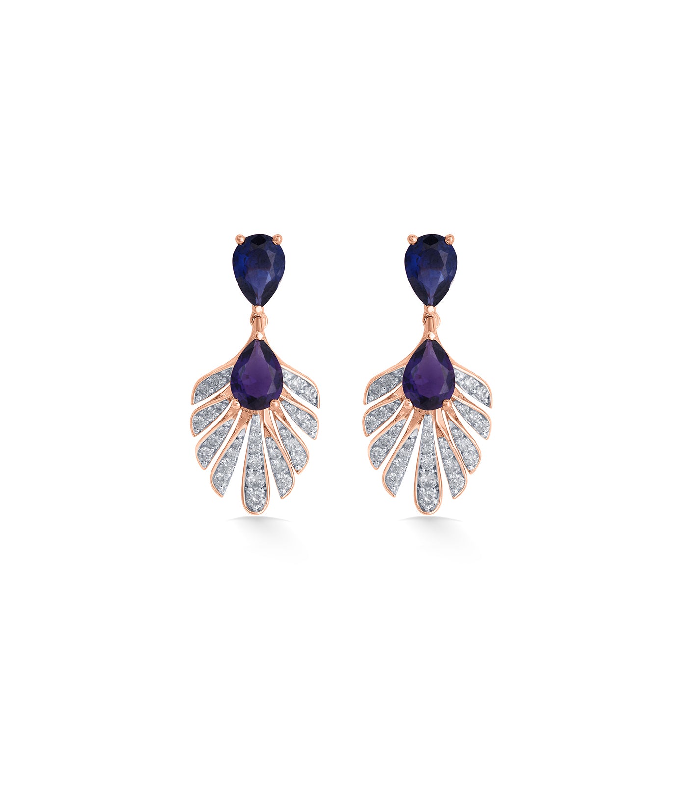 Diamond Royal Elegant Necklace Set- Earrings