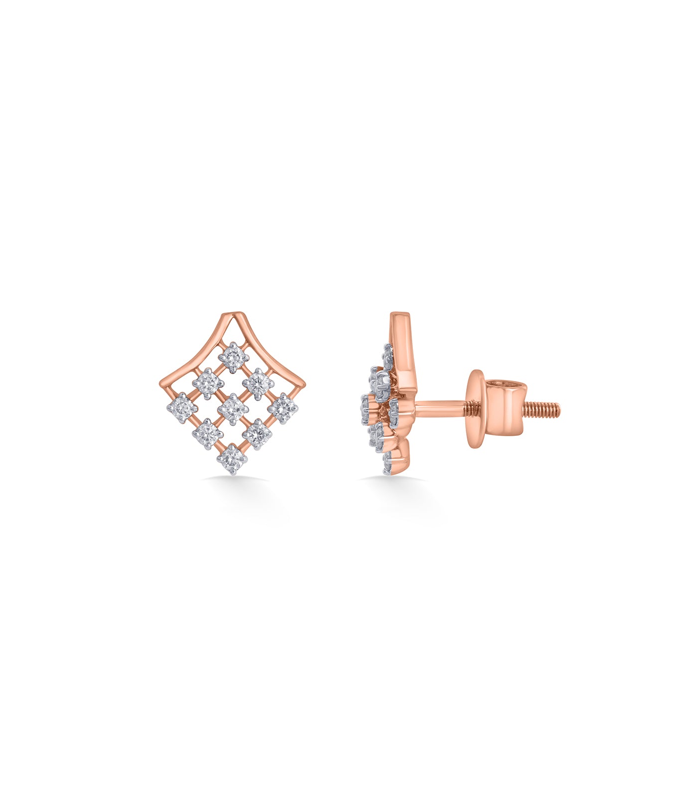 Diamond Shining Grid Tops