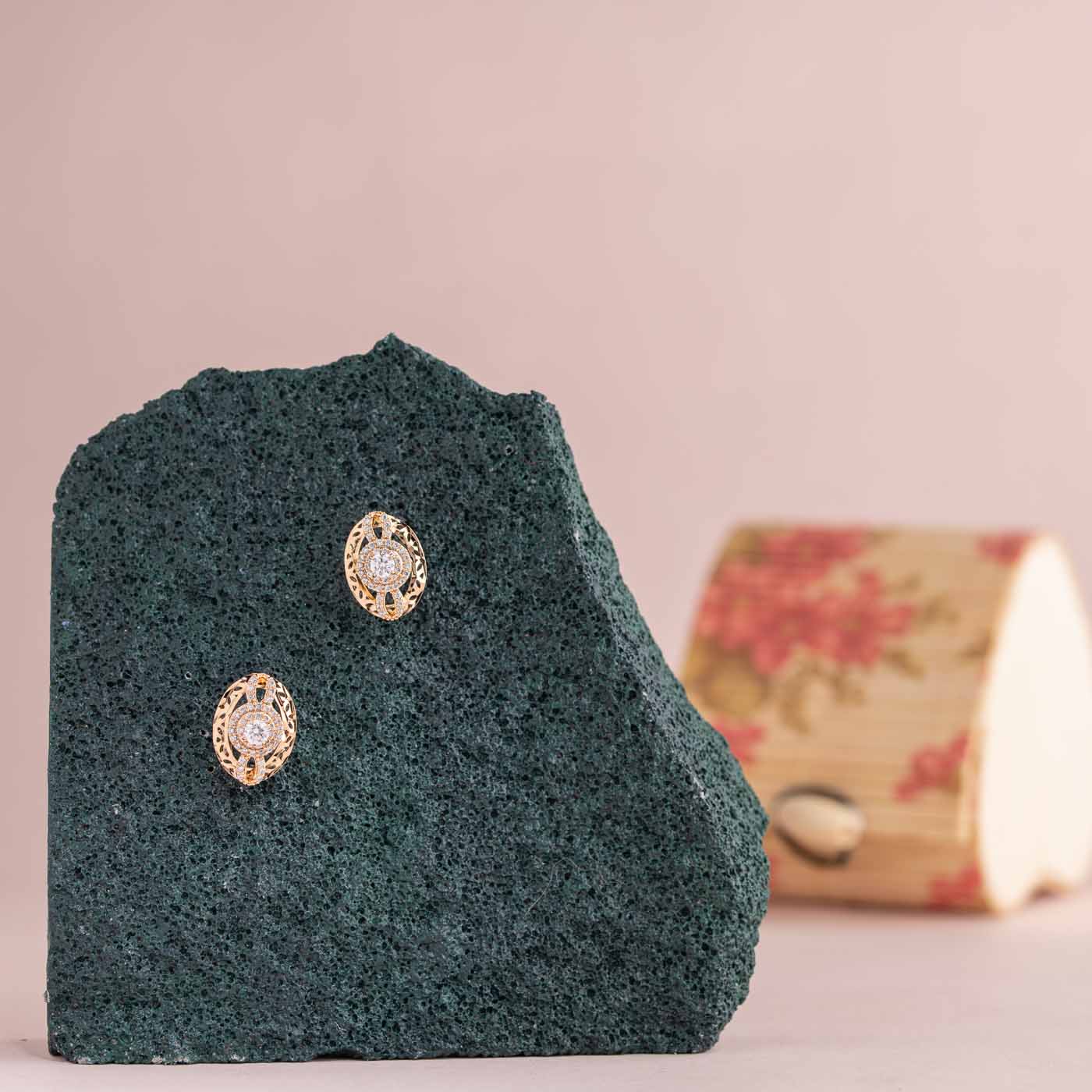Elegant Enamel Earrings (Brass)
