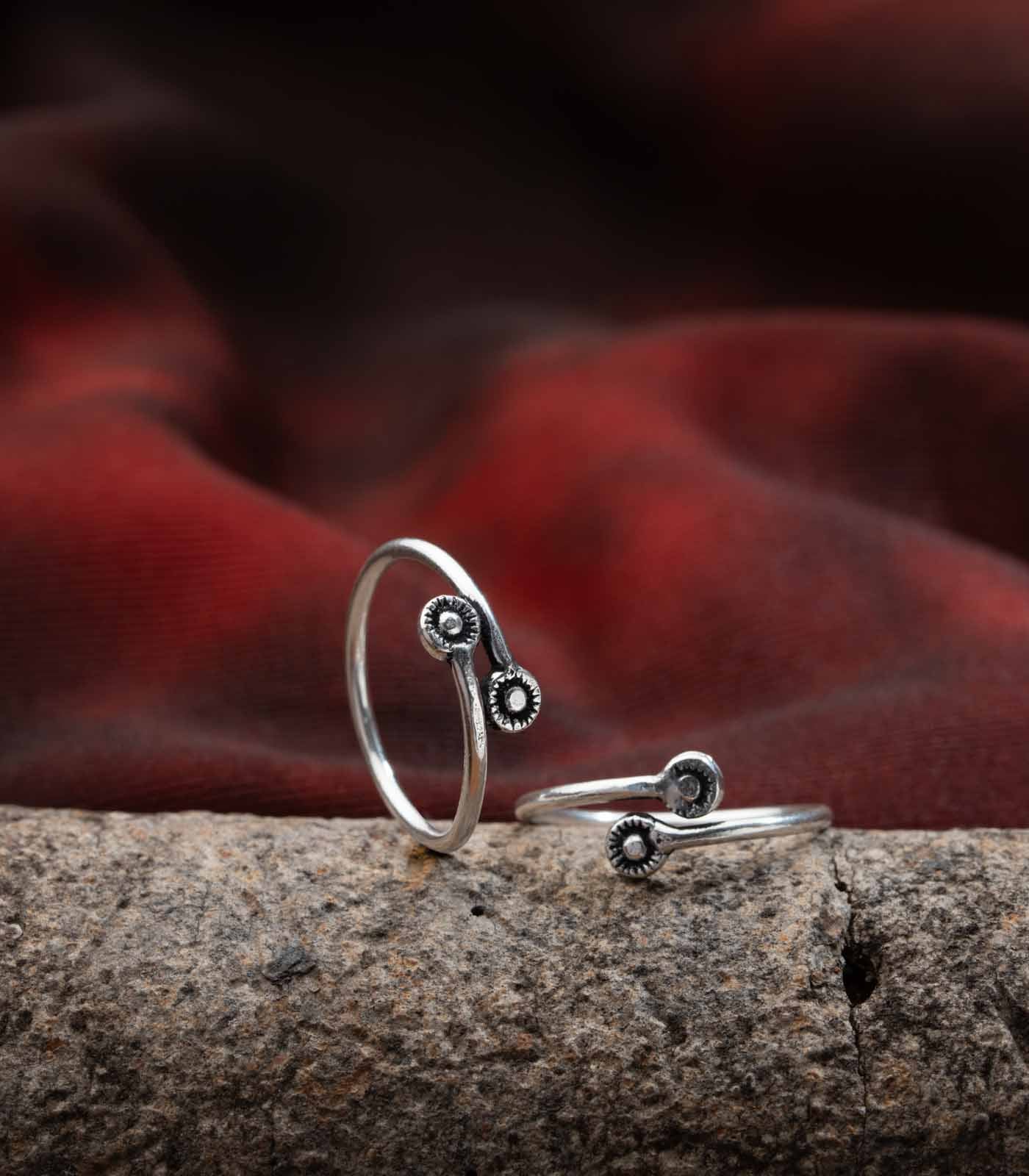Fancy Toe Rings (Silver)