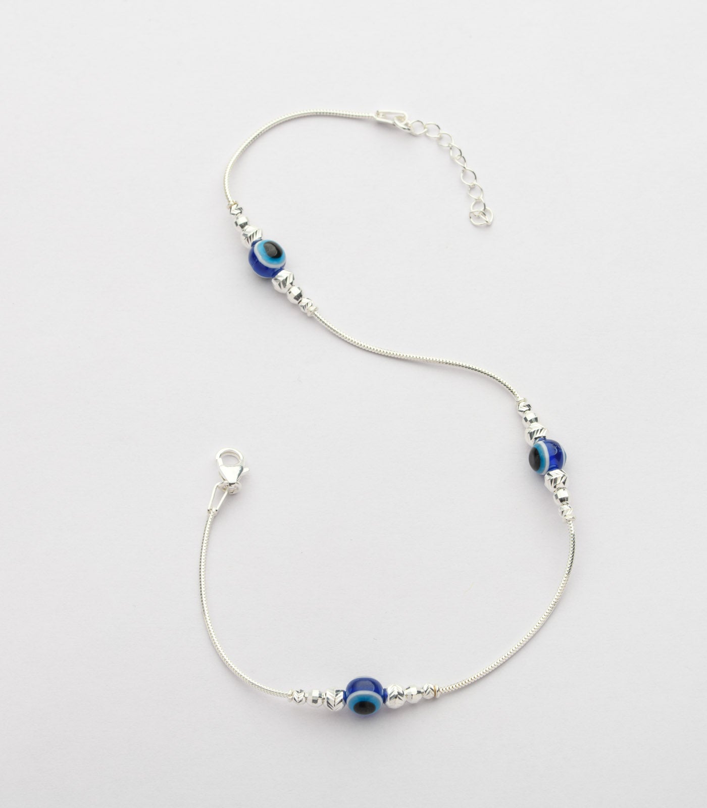 Blue Eye Anklet (Silver)