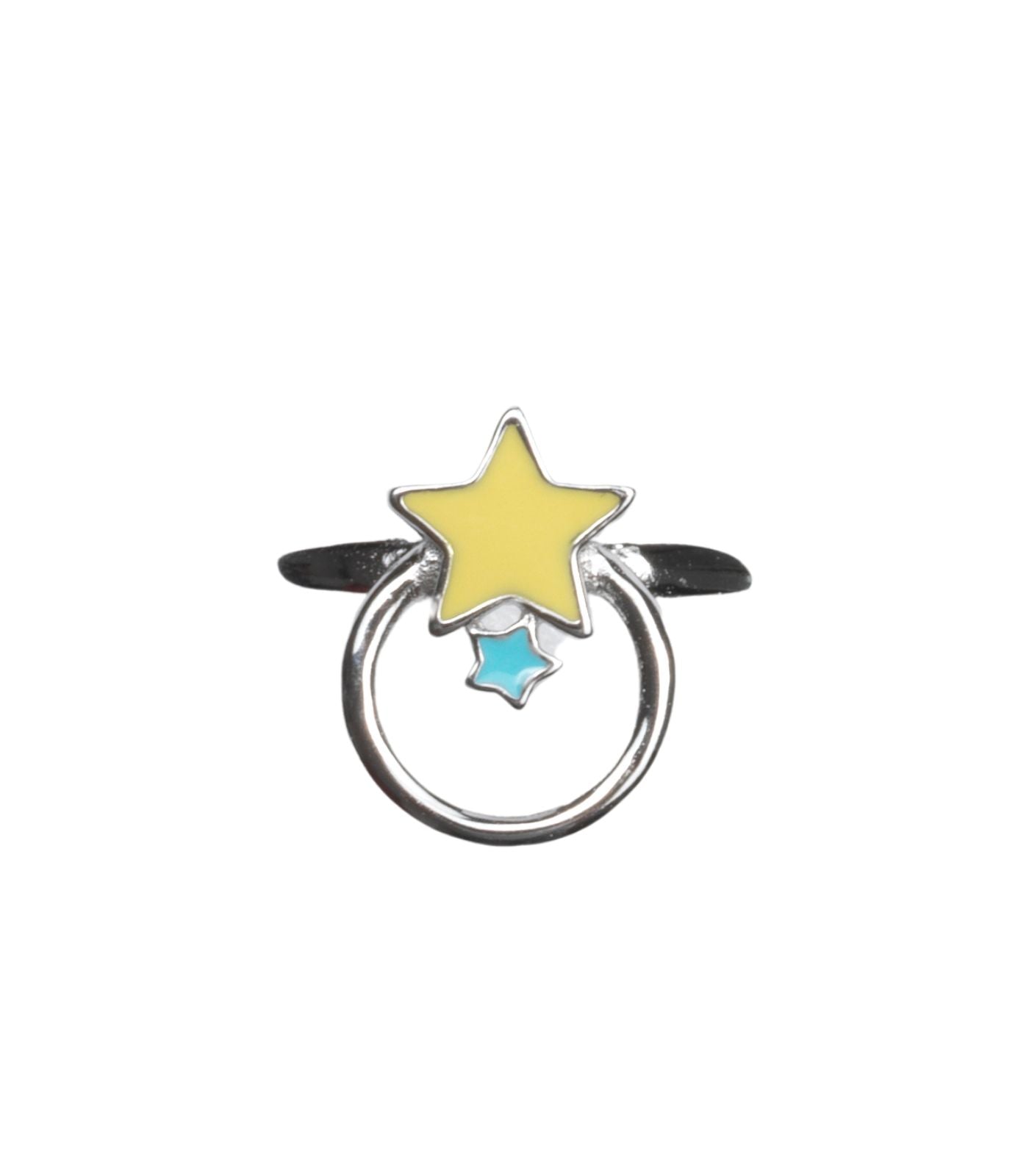 Dual Star Finger Ring (Silver)