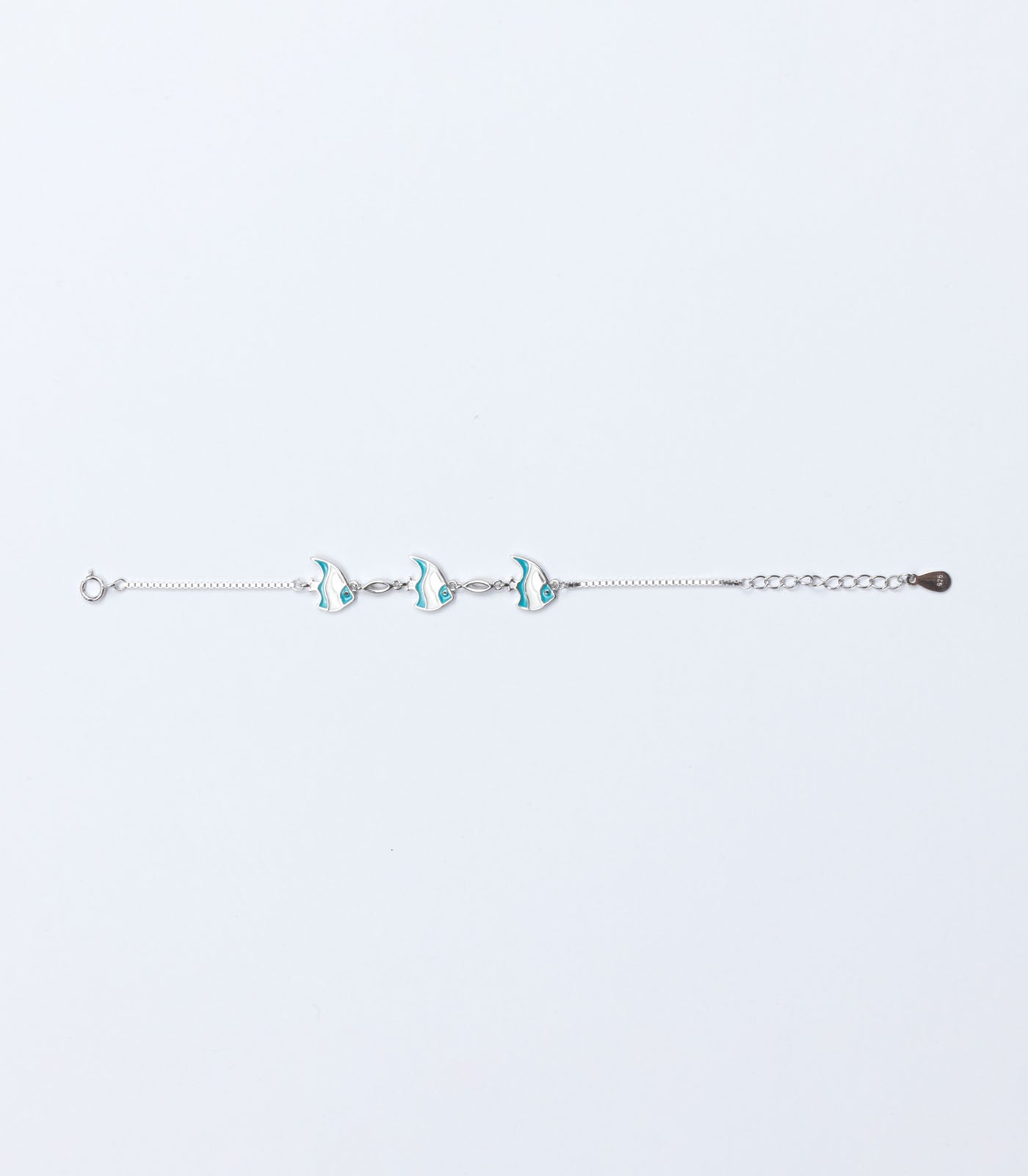 Blue Fish Bracelet (Silver)