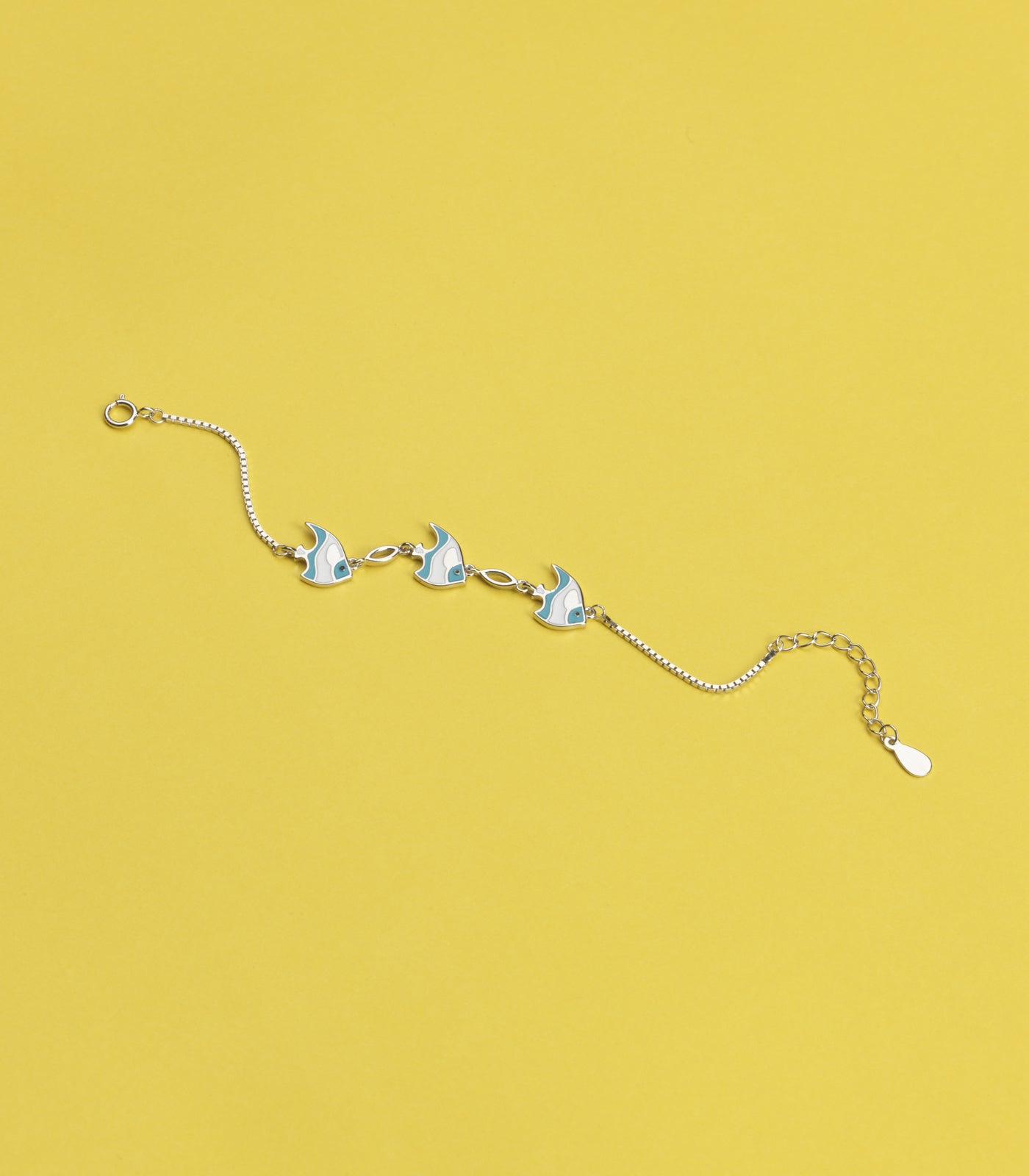 Blue Fish Bracelet (Silver)