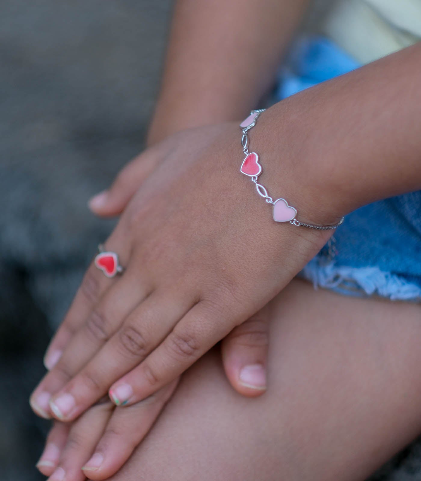 Dual Heart Bracelet (Silver)