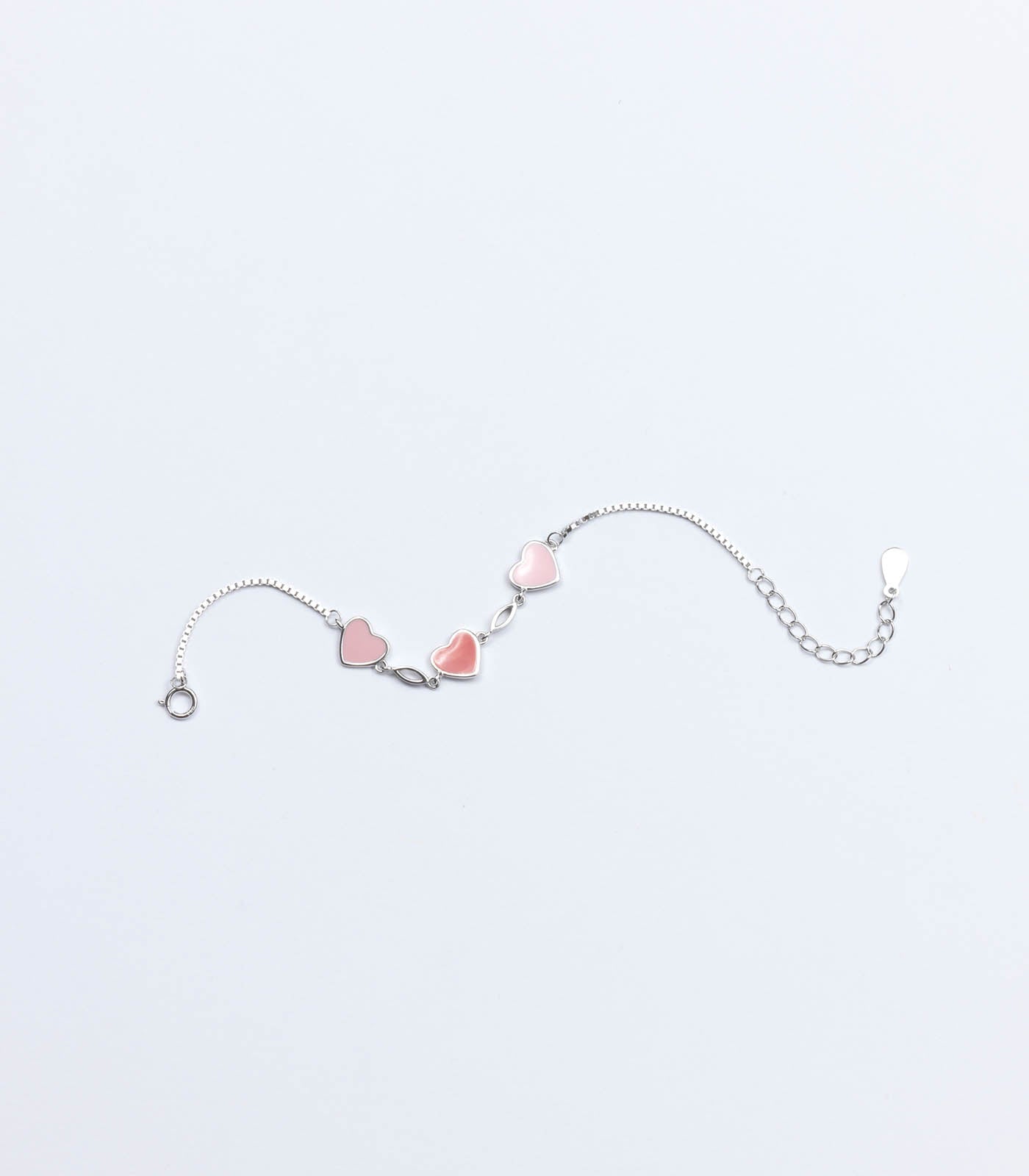 Dual Heart Bracelet (Silver)