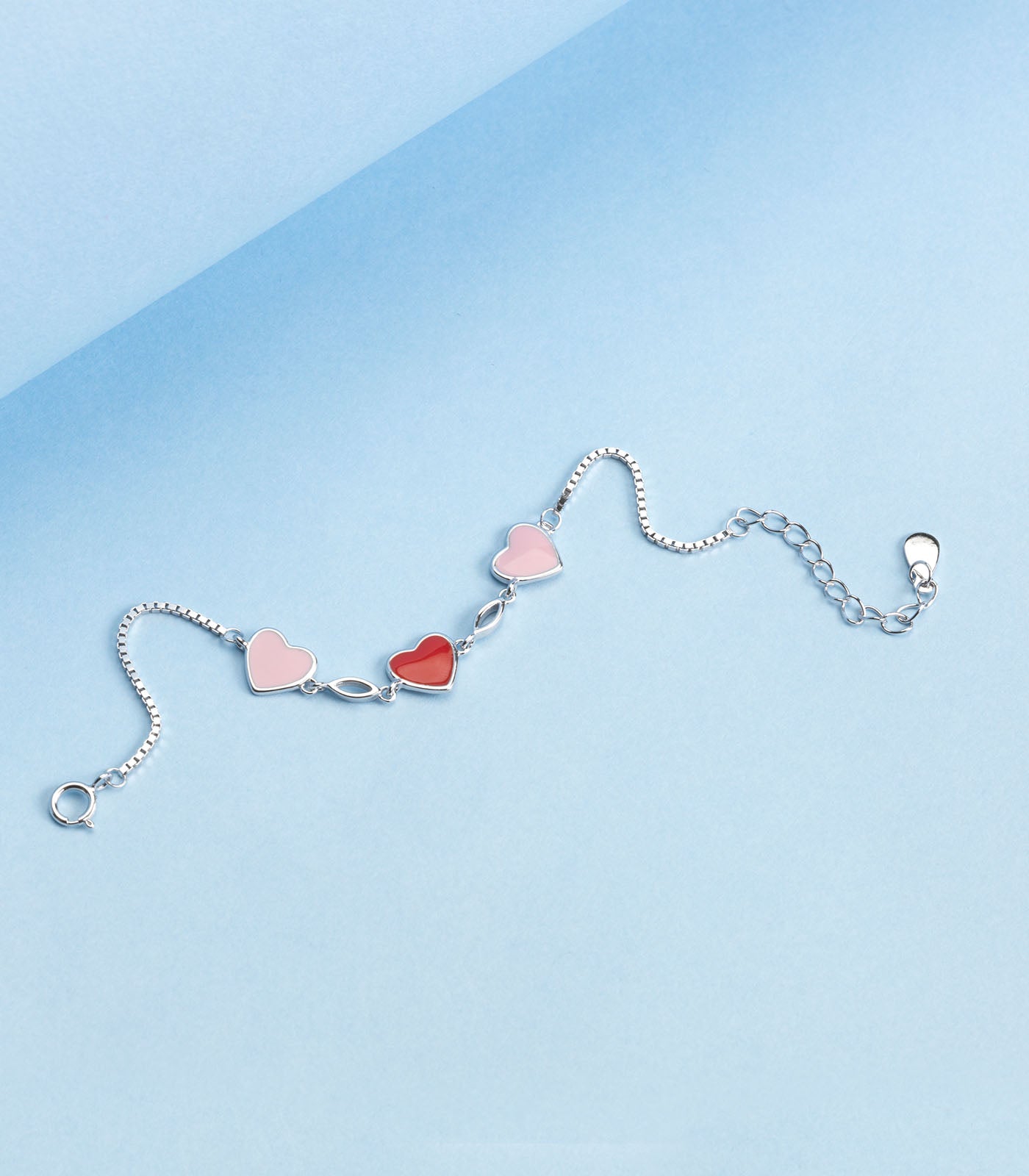 Dual Heart Bracelet (Silver)
