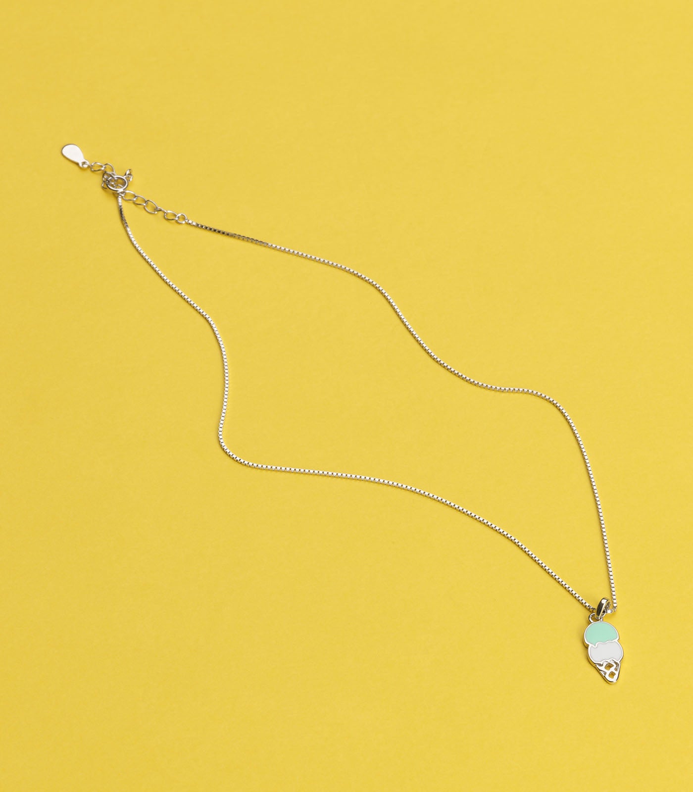 Double Scoop Necklace (Silver)