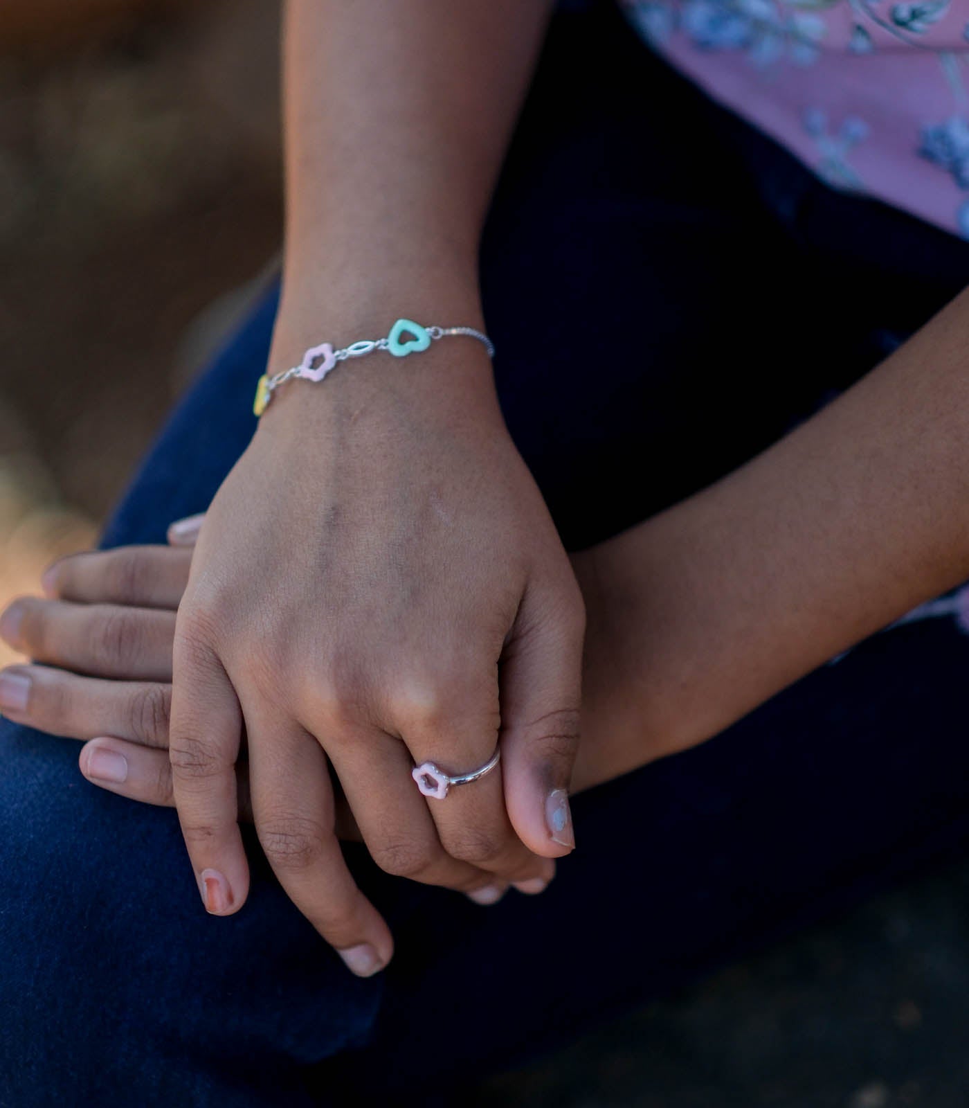 Pestal Flower Bracelet (Silver)