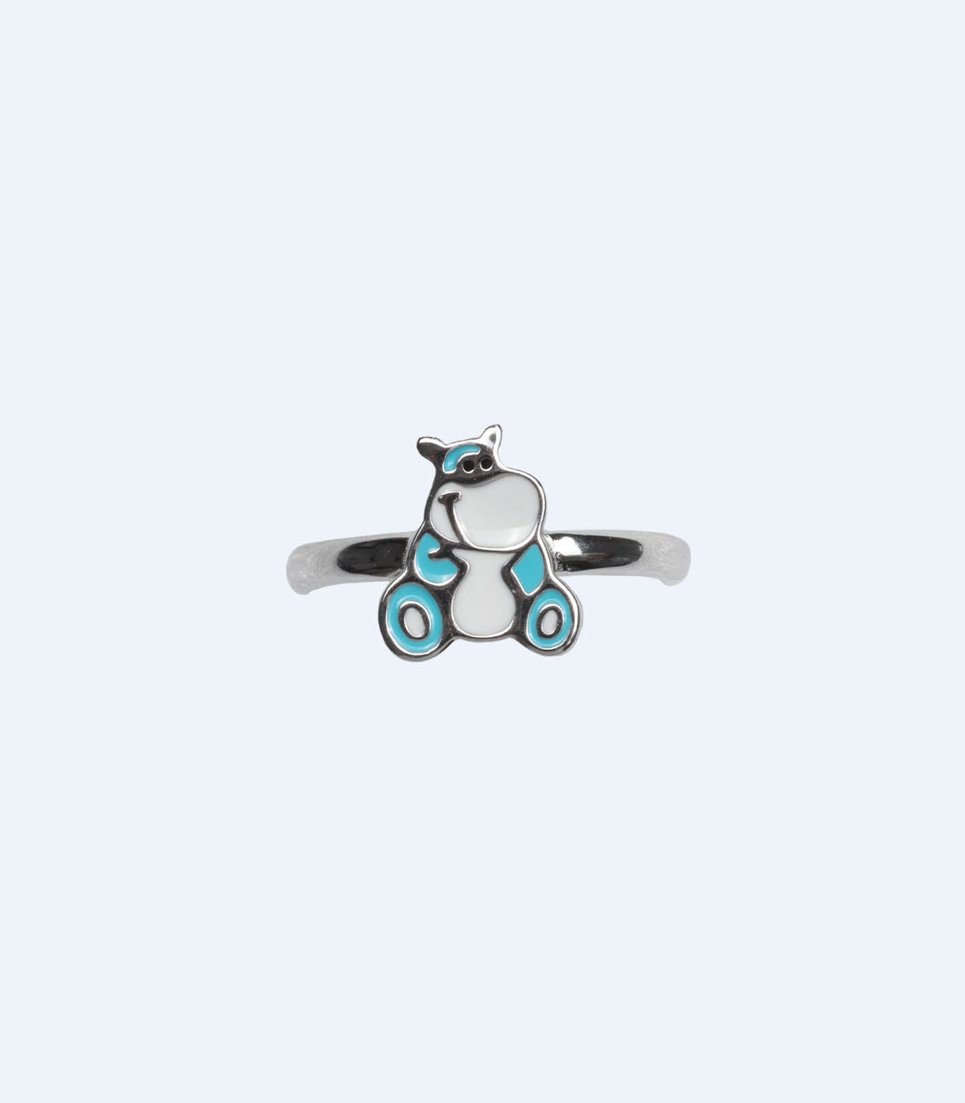 Hippo Finger Ring (Silver)