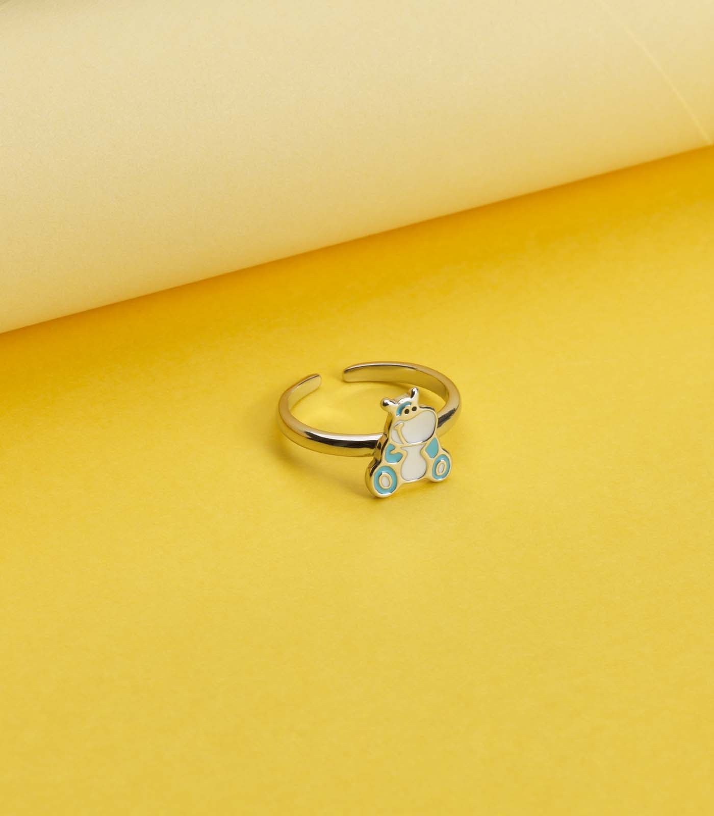 Hippo Finger Ring (Silver)