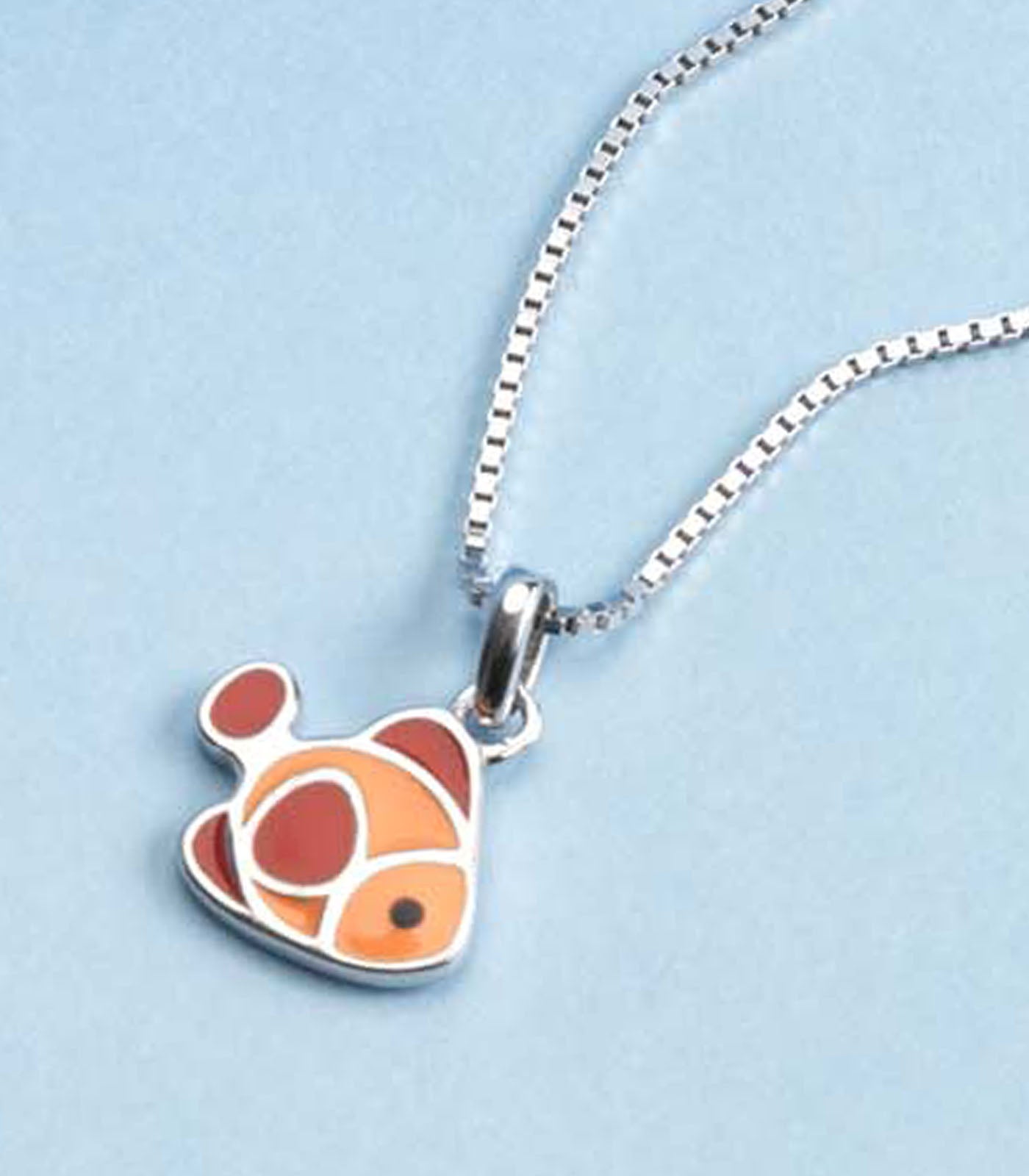 Orange Fish Necklace (Silver)