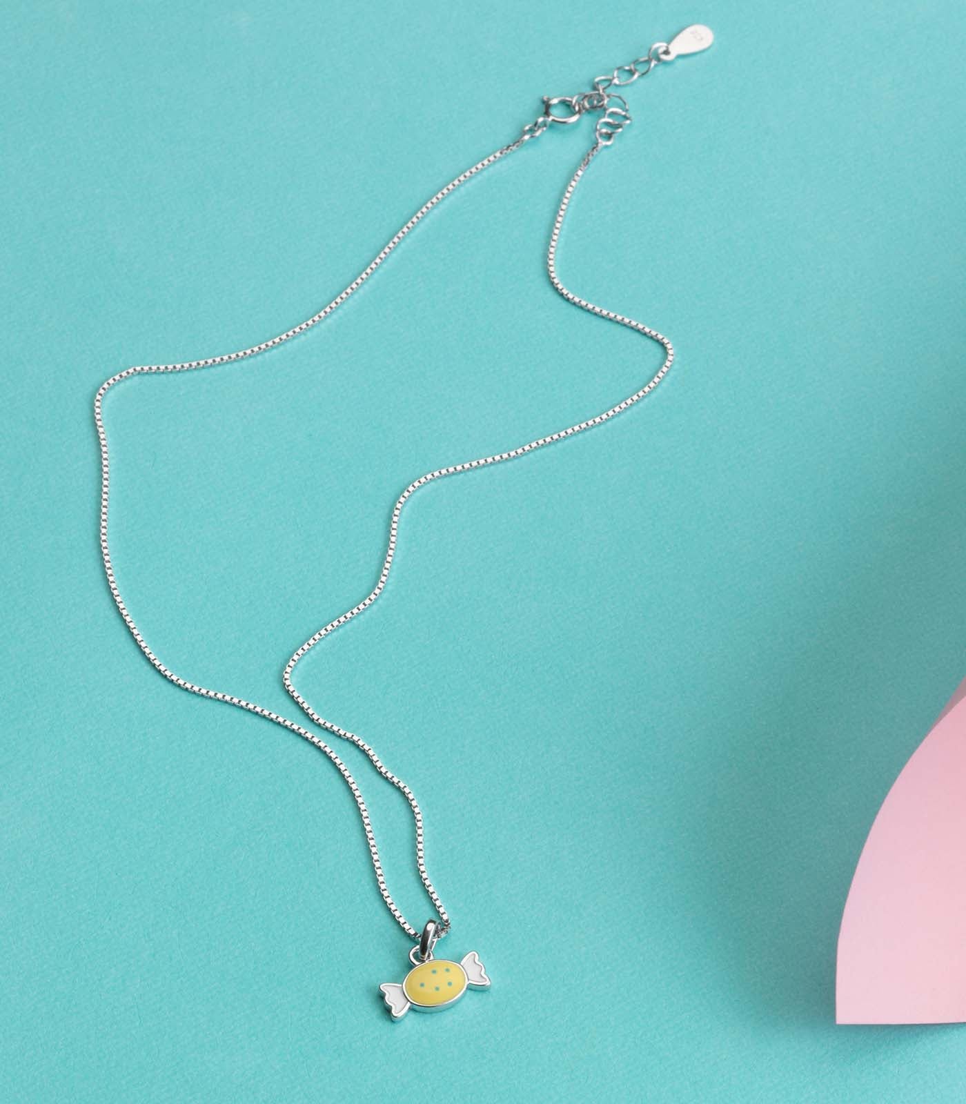 Yellow Toffee Necklace (Silver)