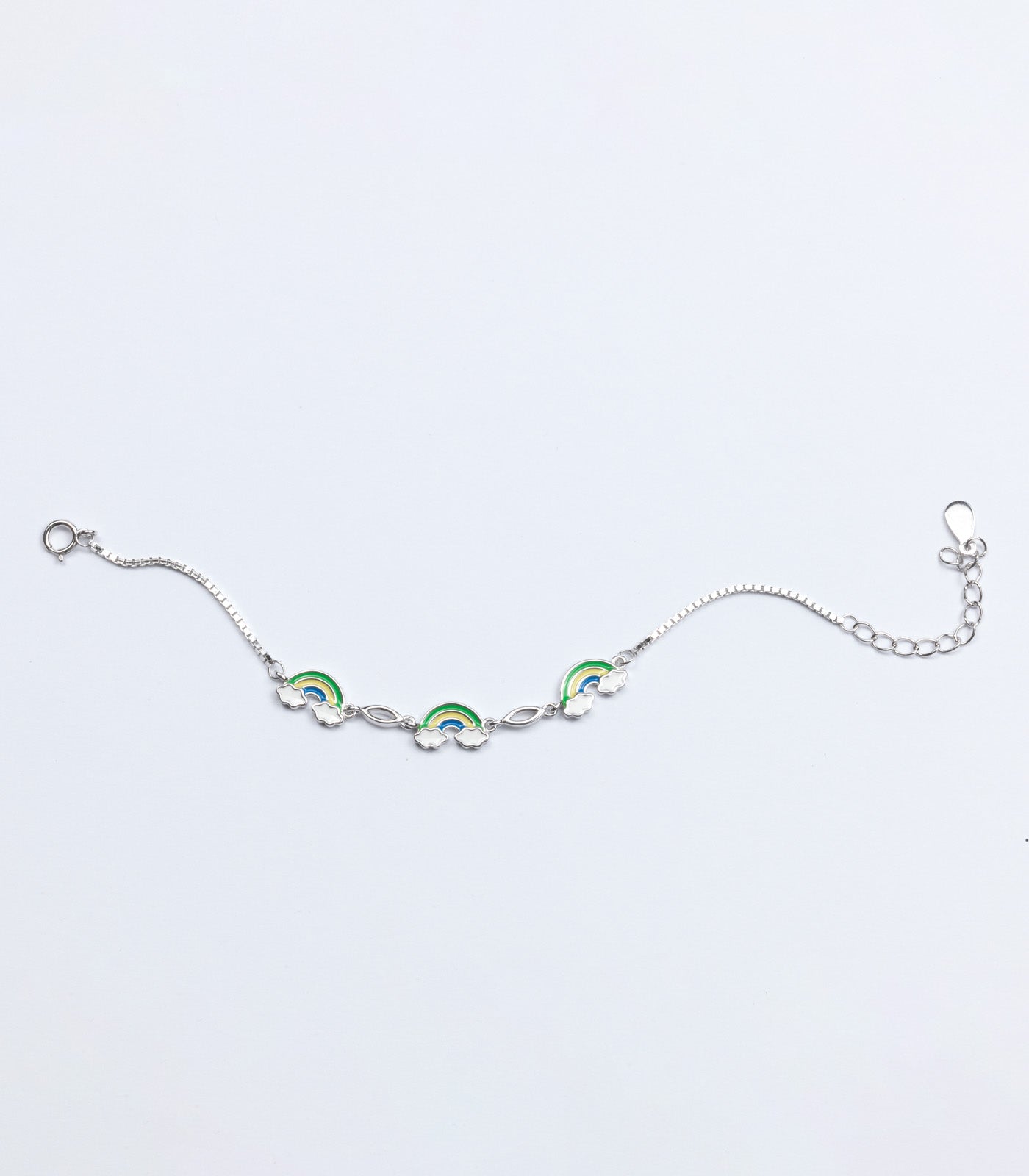 Cloudy Rainbow Bracelet (Silver)