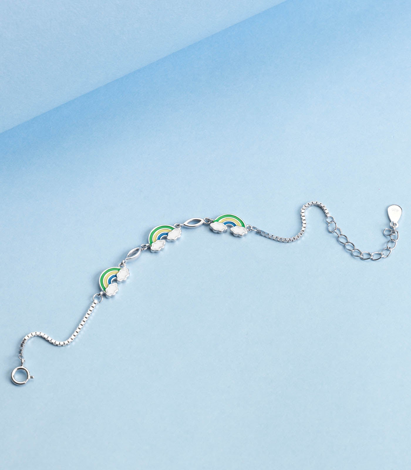 Cloudy Rainbow Bracelet (Silver)
