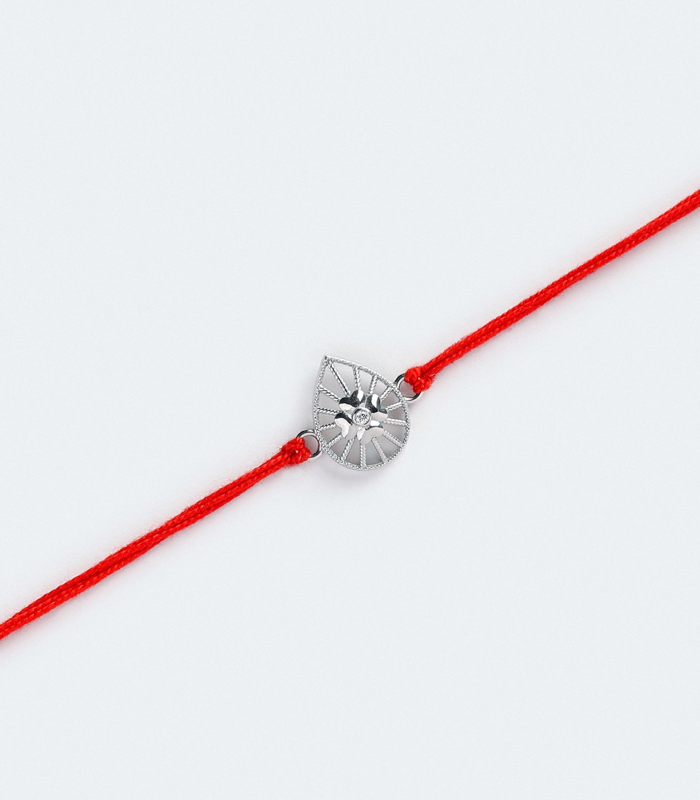 Drop Shaped Silver Rakhi
